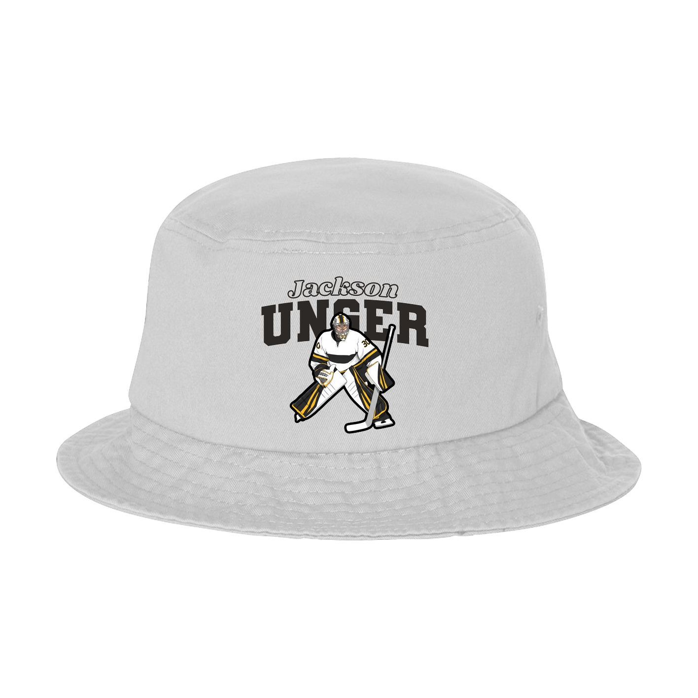 Bucket Cap — Name Arch in White