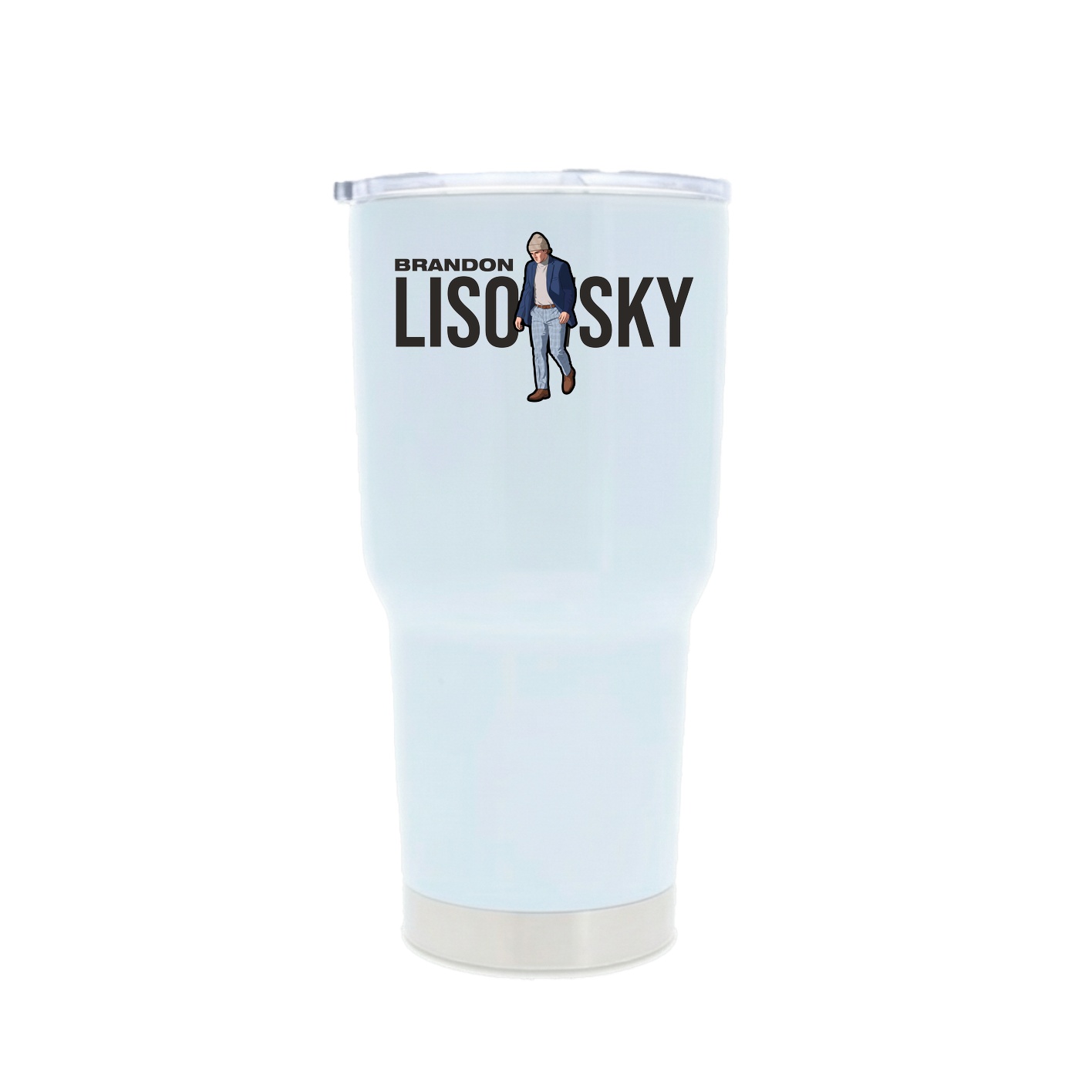 30oz Stainless Steel Tumbler — Player Name in White