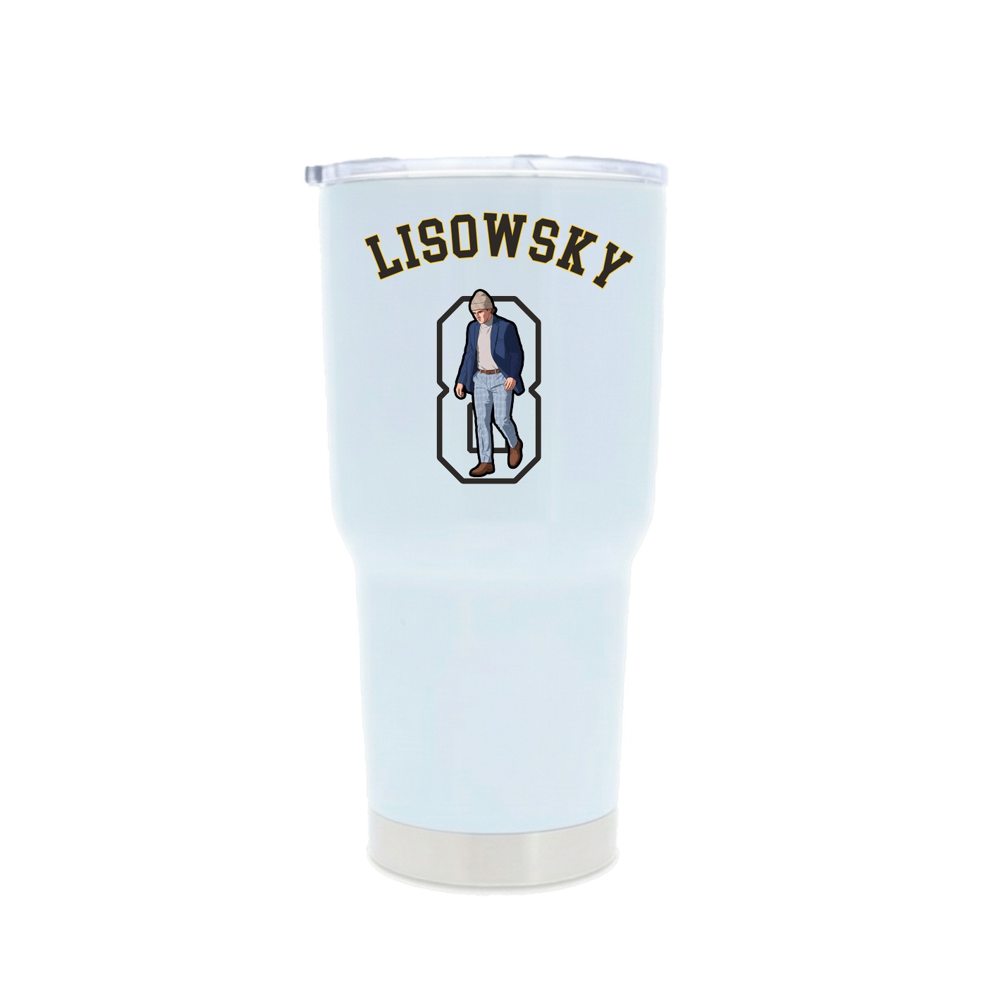 30oz Stainless Steel Tumbler — Shirsey Arch in White