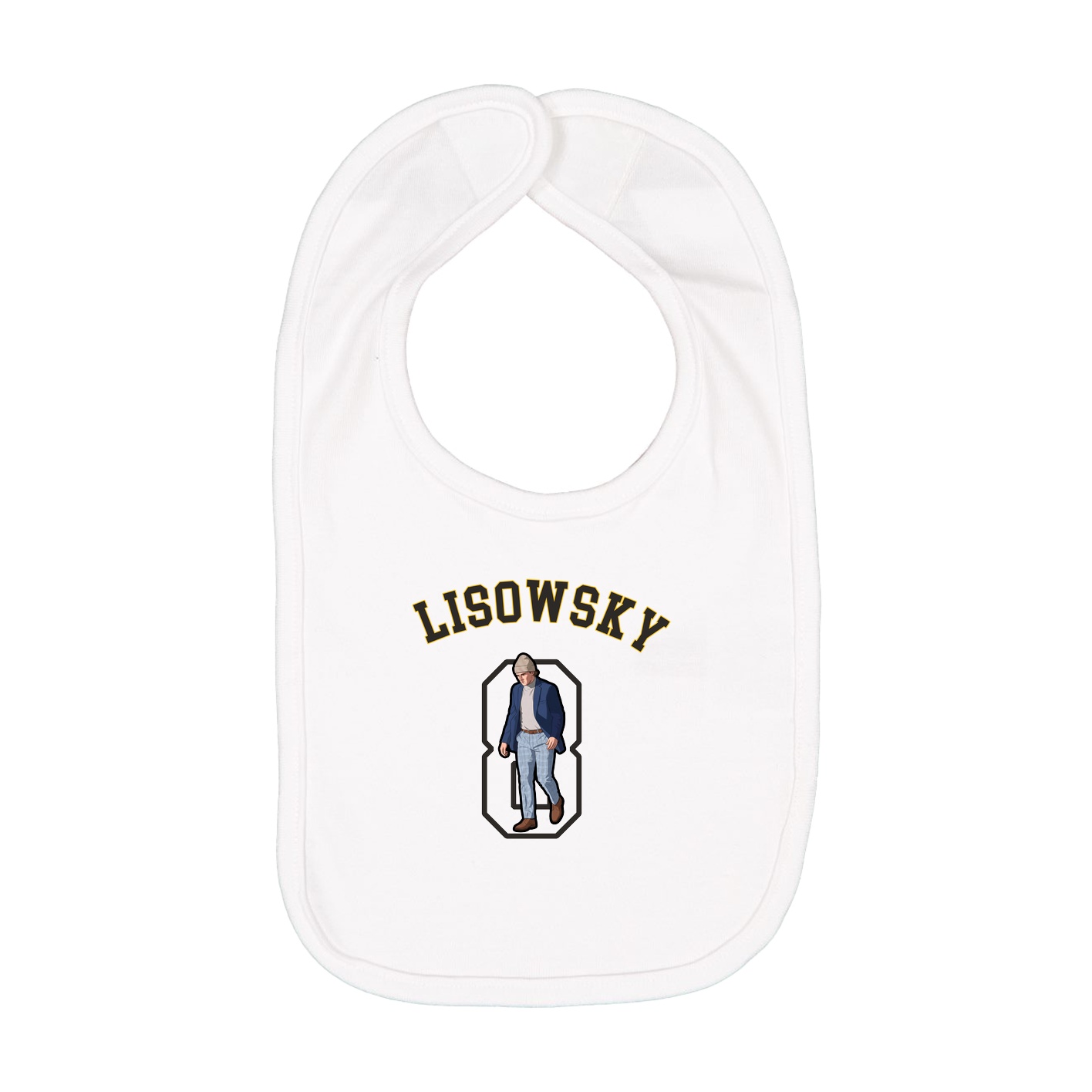 Infant Bib — Shirsey Arch in White