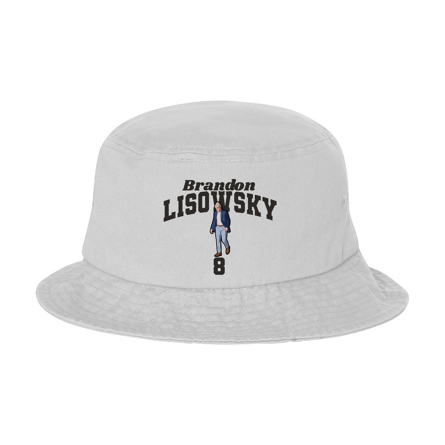 Bucket Cap — Signature Arch in White
