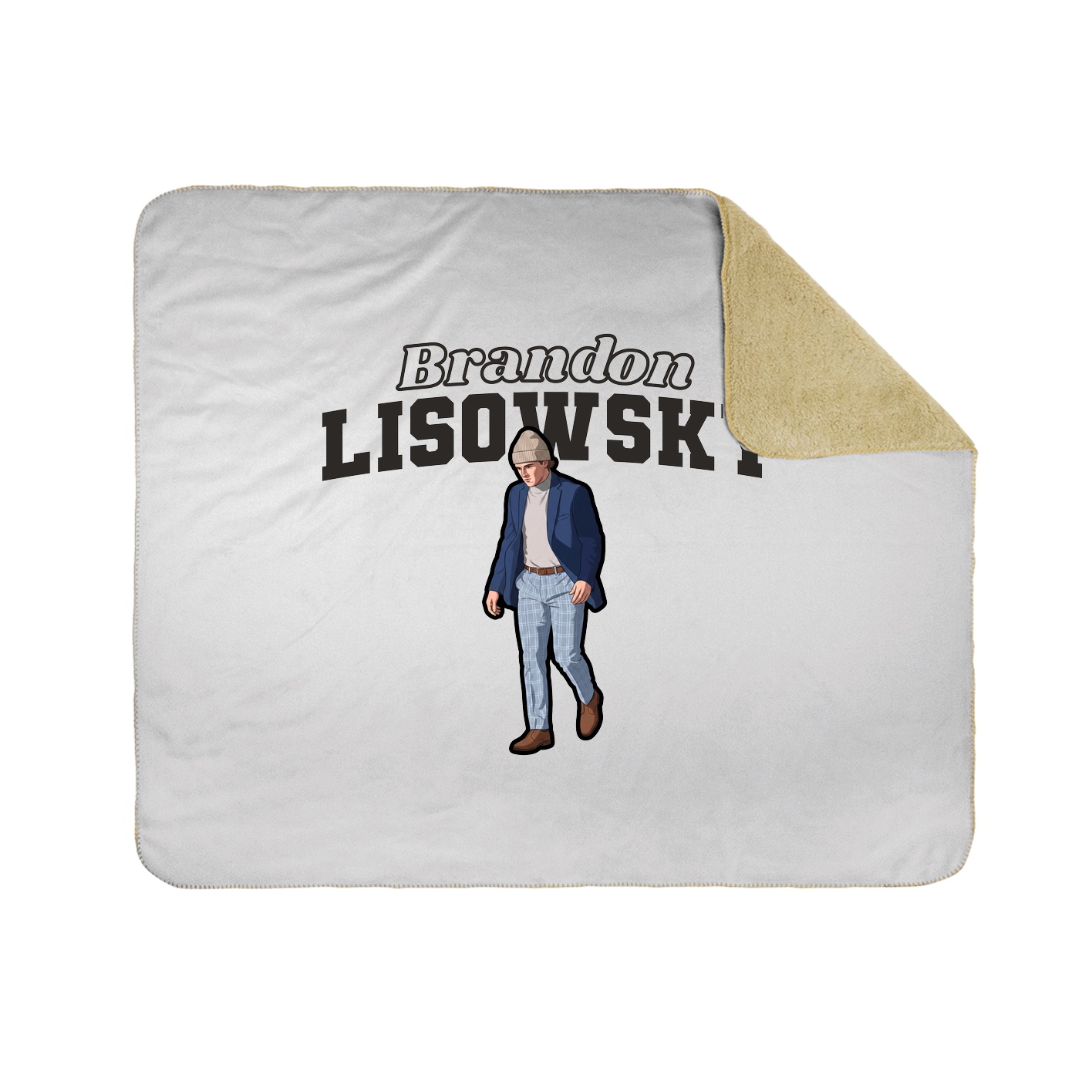 Throw Blanket — Name Arch in White