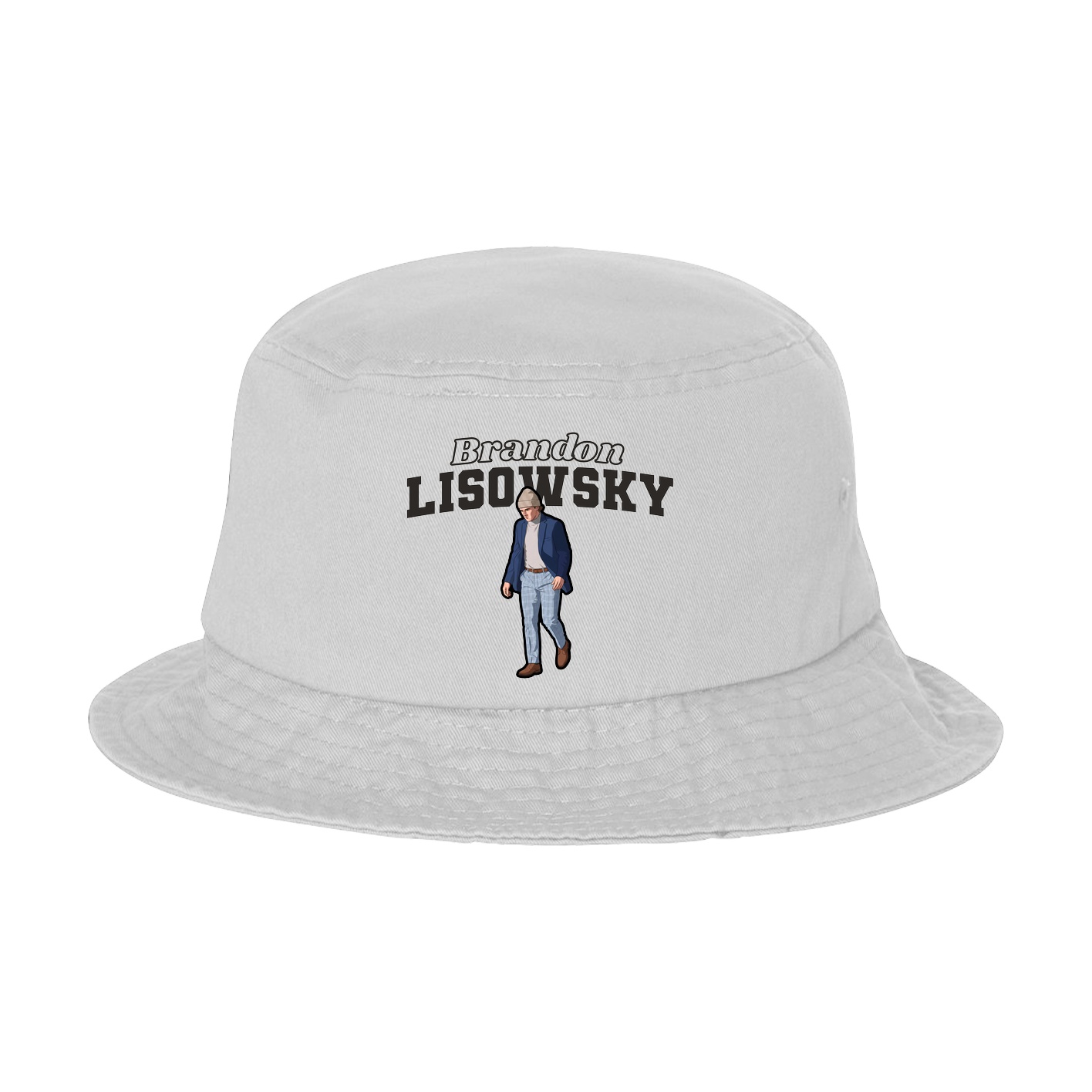 Bucket Cap — Name Arch in White