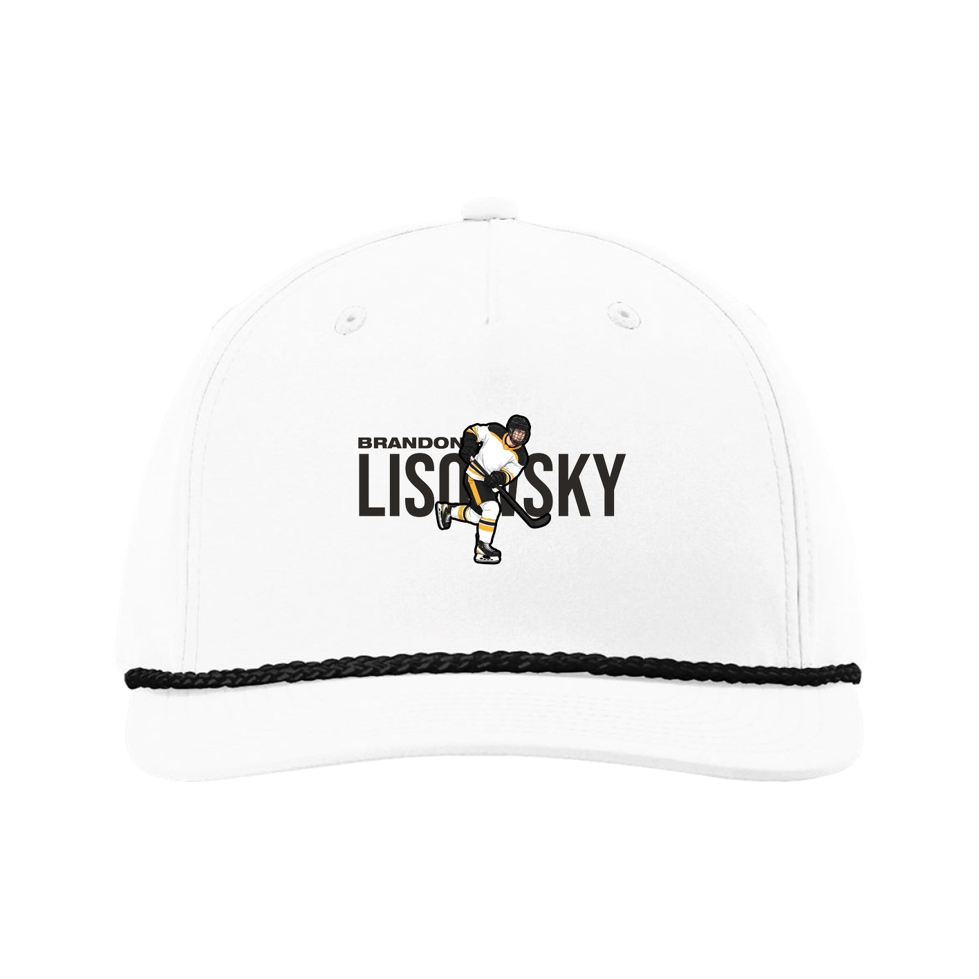 Five-Panel Classic Rope Cap — Player Name in White
