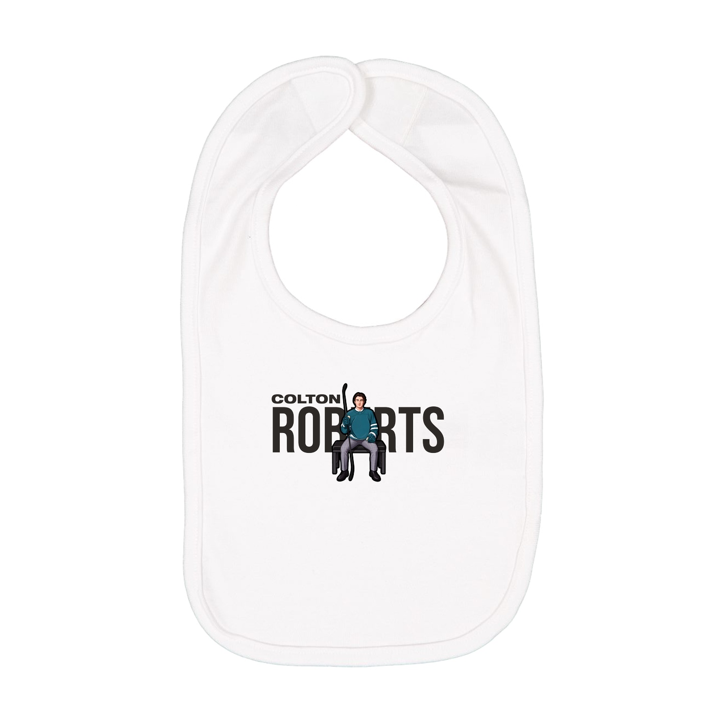 Infant Bib — Player Name in White