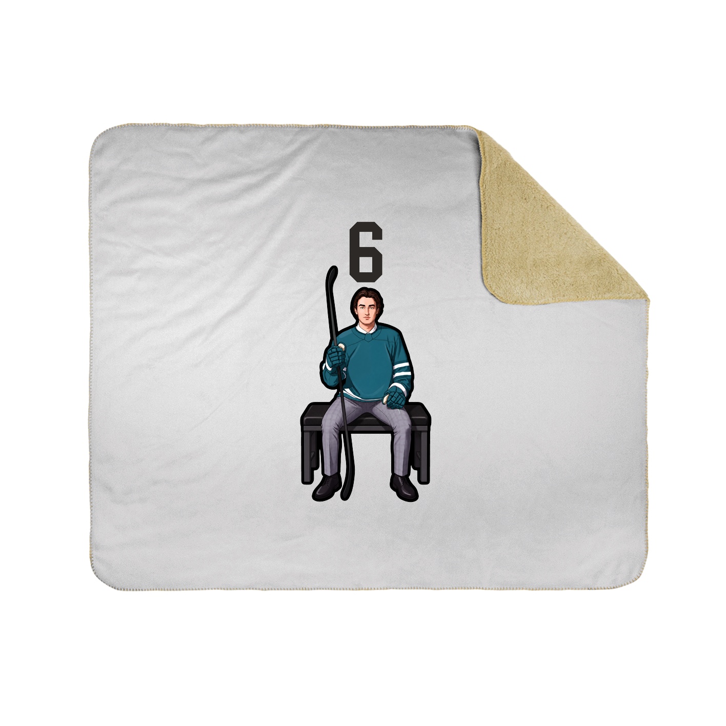 Throw Blanket — Number Top in White