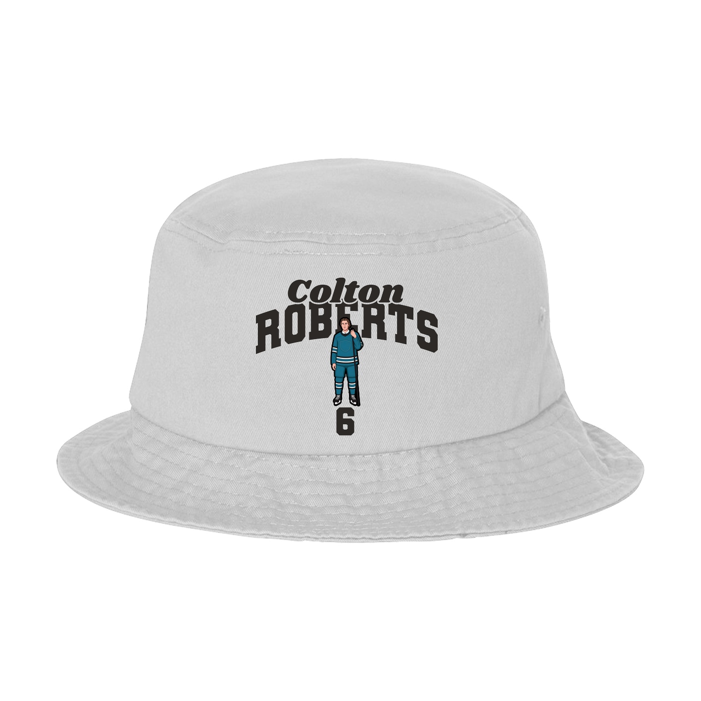 Bucket Cap — Signature Arch in White