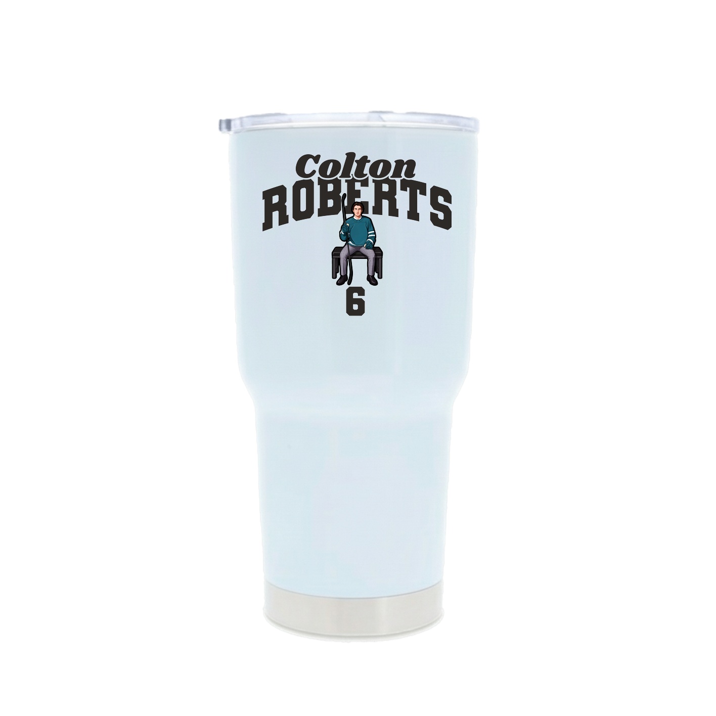 30oz Stainless Steel Tumbler — Signature Arch in White