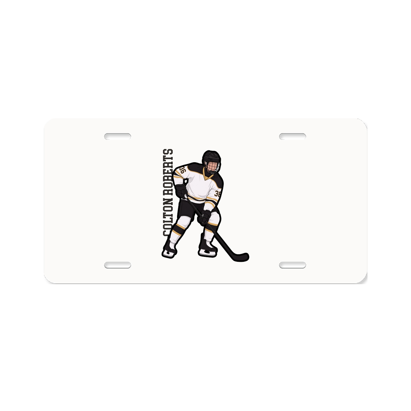 License Plate — Name Vertical in Classic