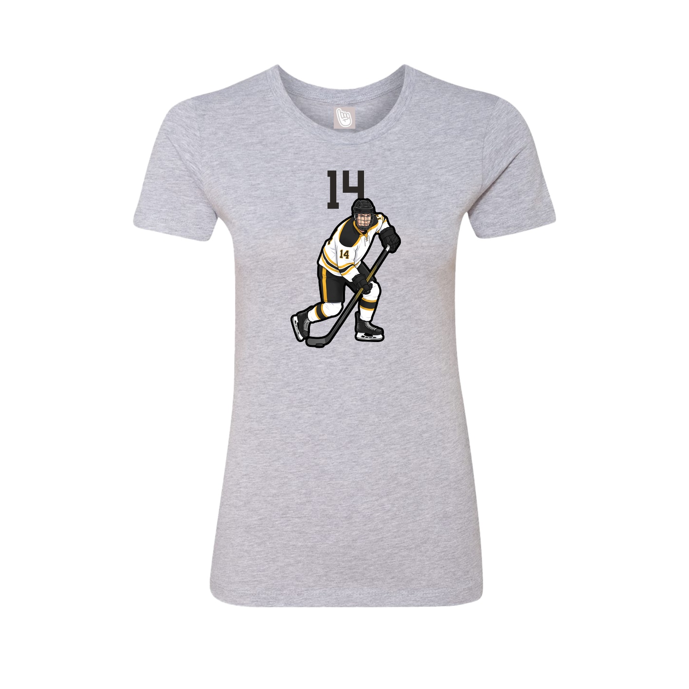 Womens Tee — Number Top in Grey