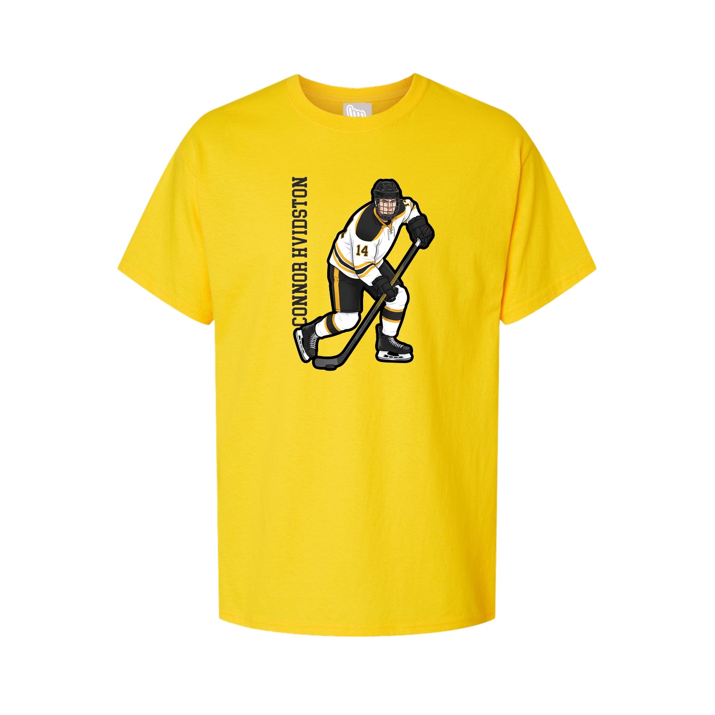 Youth Tee — Name Vertical in Gold