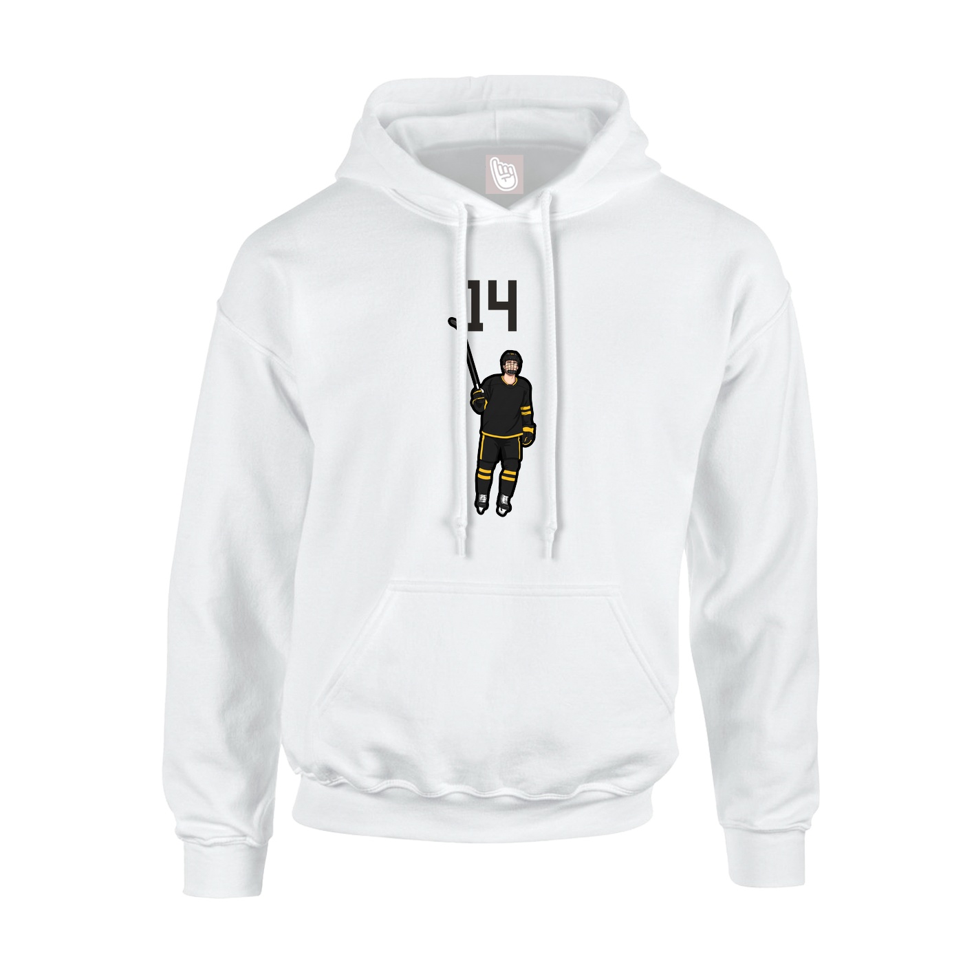 Hoodie — Number Top in White