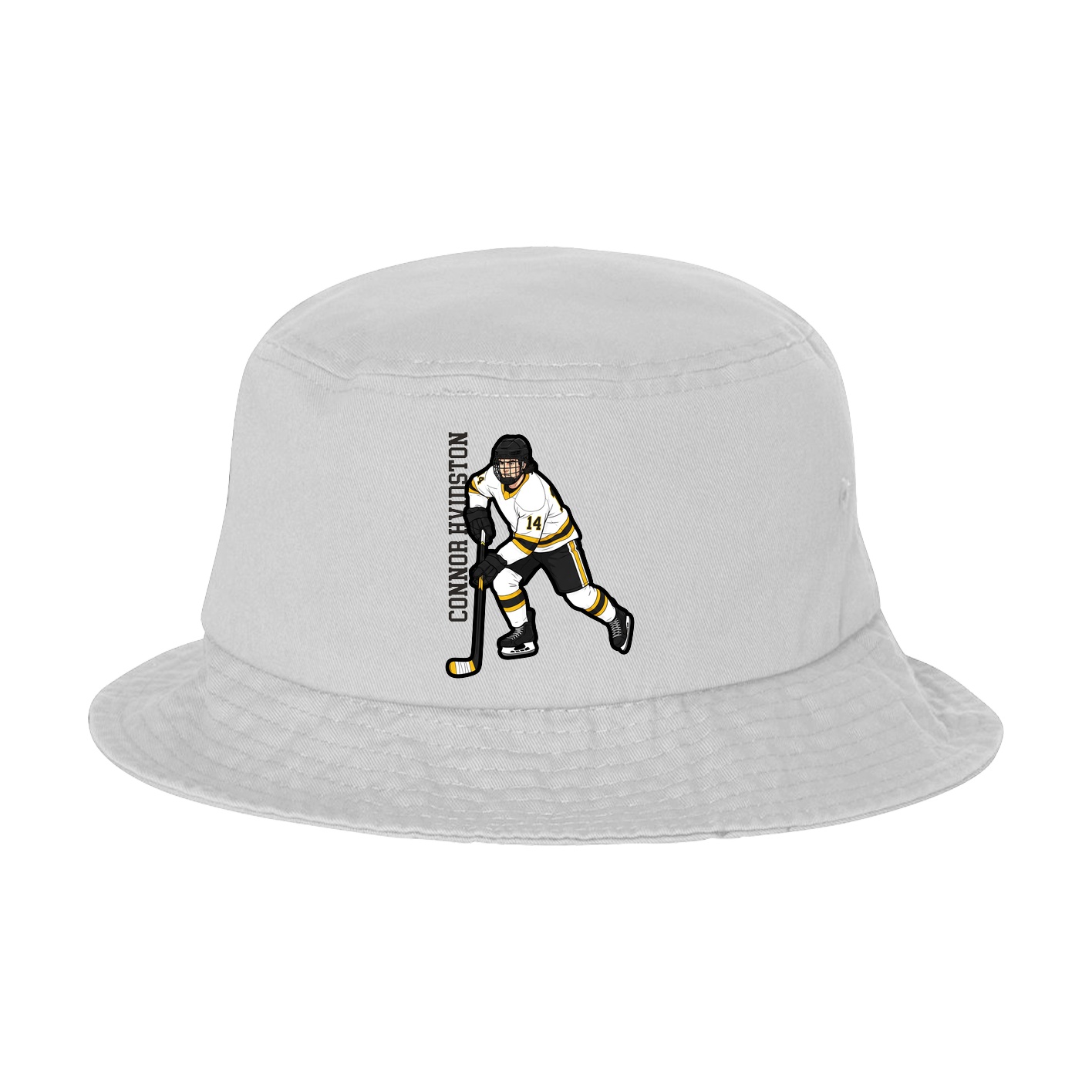 Bucket Cap — Name Vertical in White