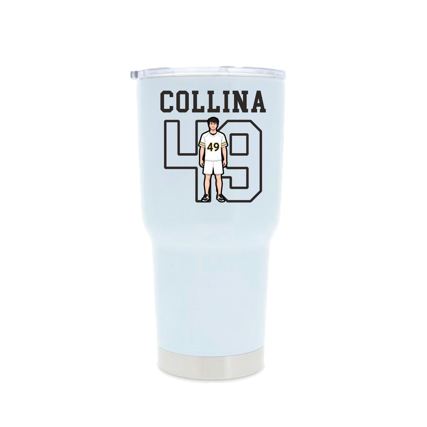 30oz Stainless Steel Tumbler — Shirsey in White