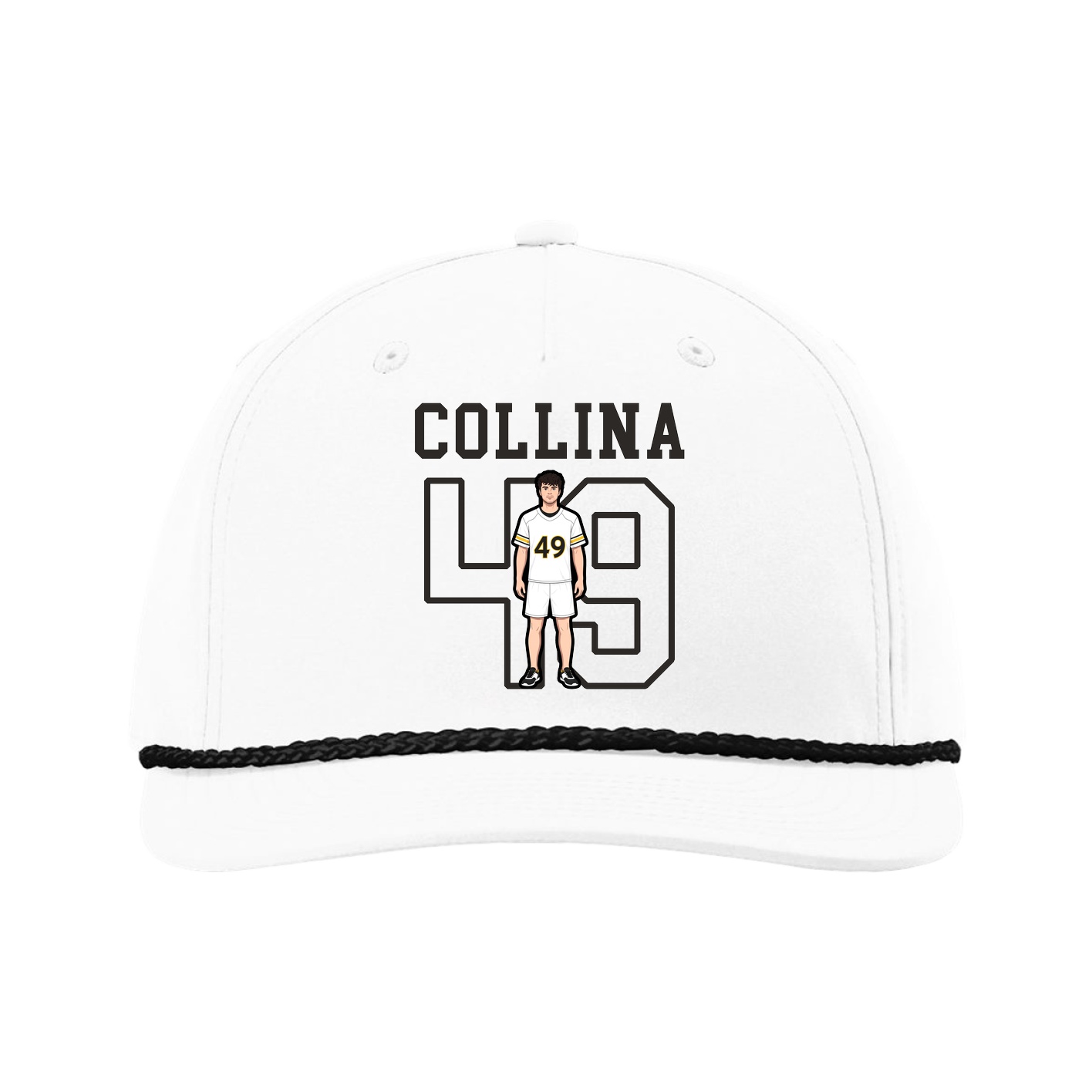 Five-Panel Classic Rope Cap — Shirsey in White