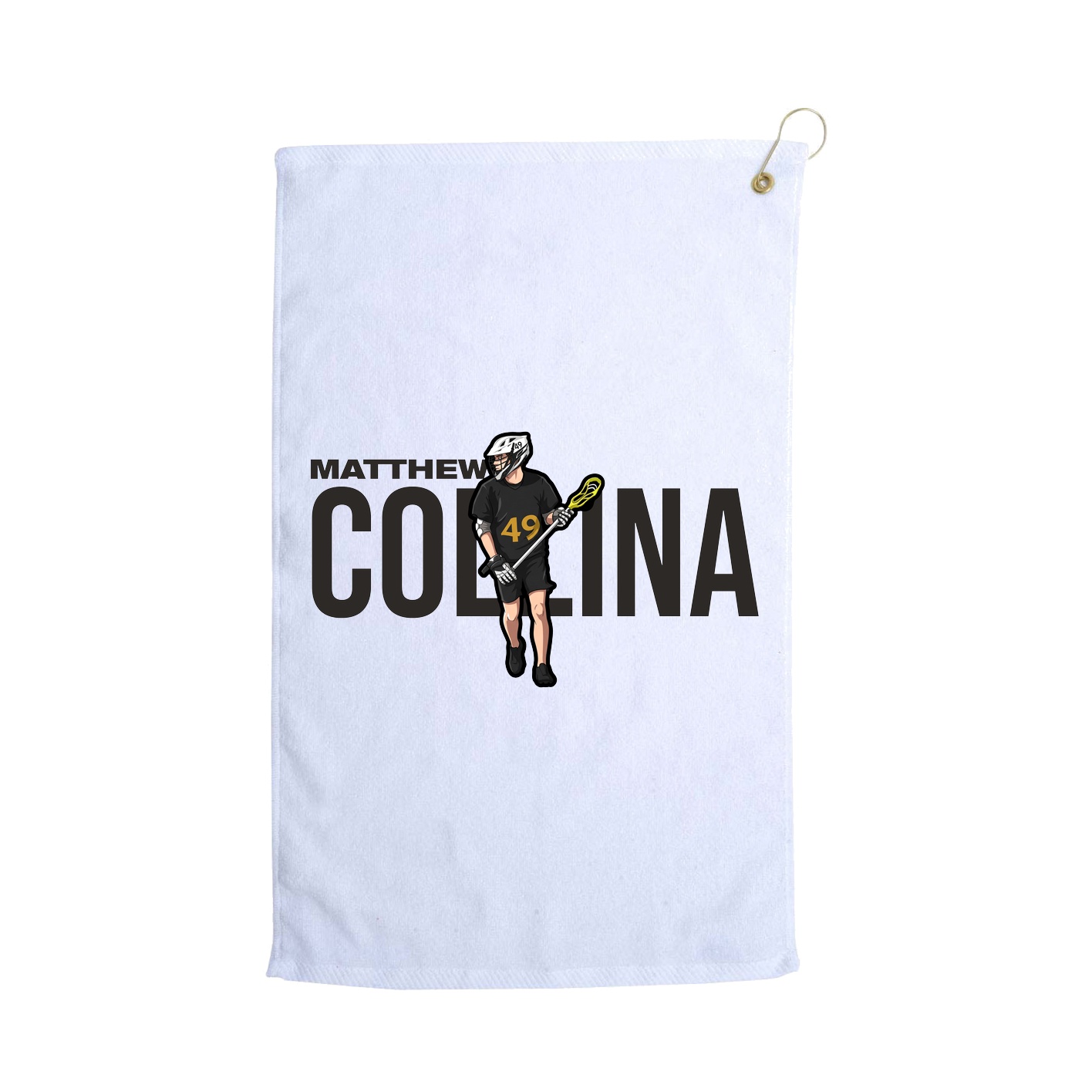 Golf Towel — Player Name in White