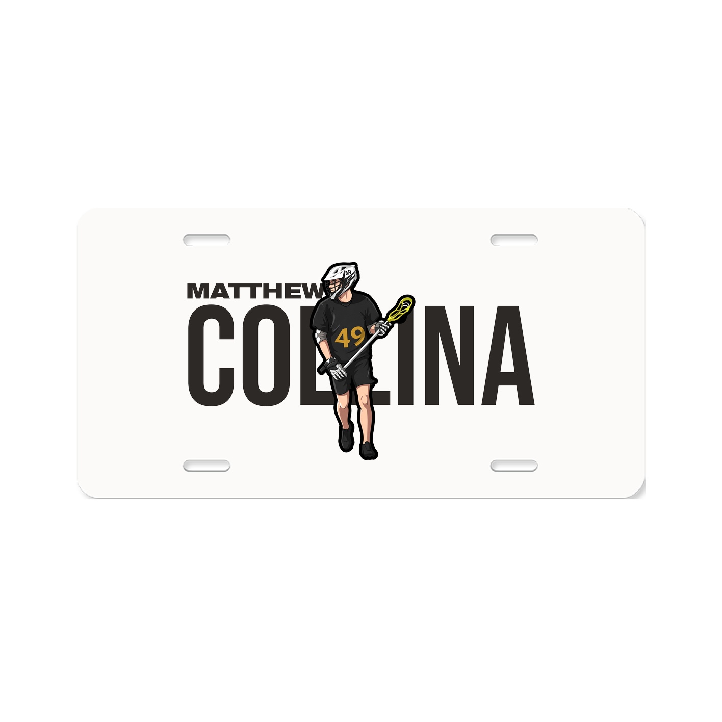 License Plate — Player Name in Classic