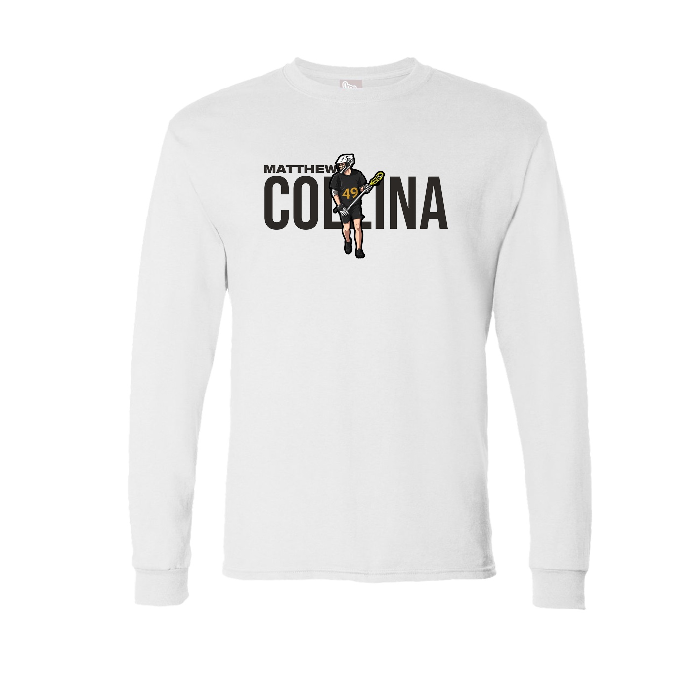 Long Sleeve Tee — Player Name in White
