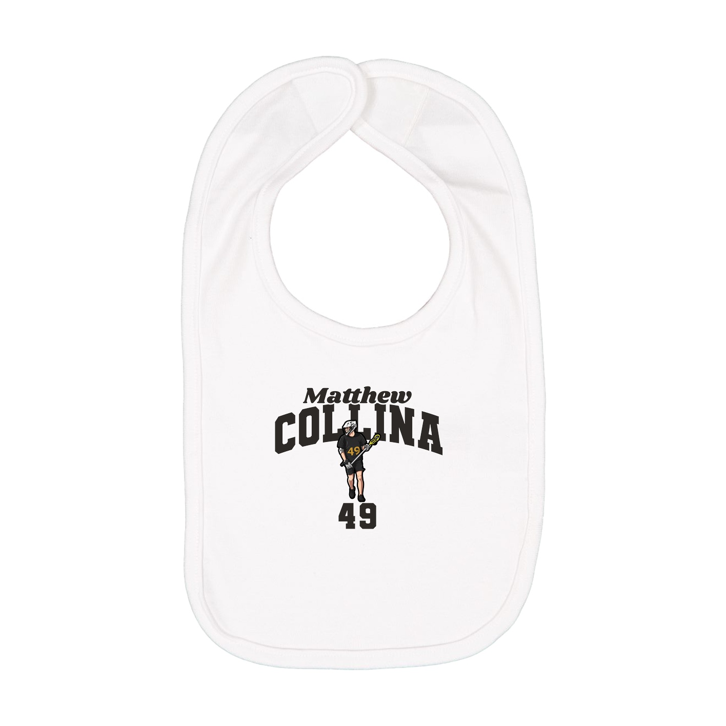 Infant Bib — Signature Arch in White