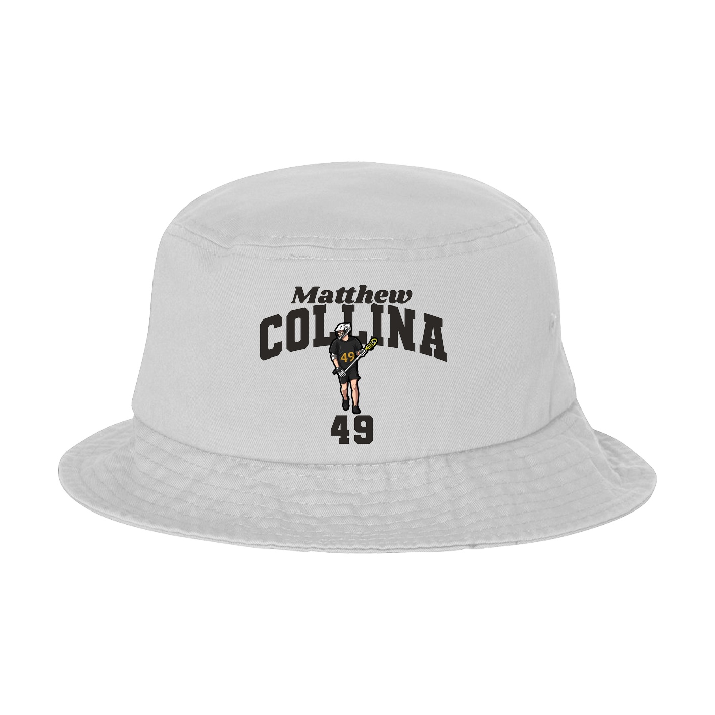 Bucket Cap — Signature Arch in White