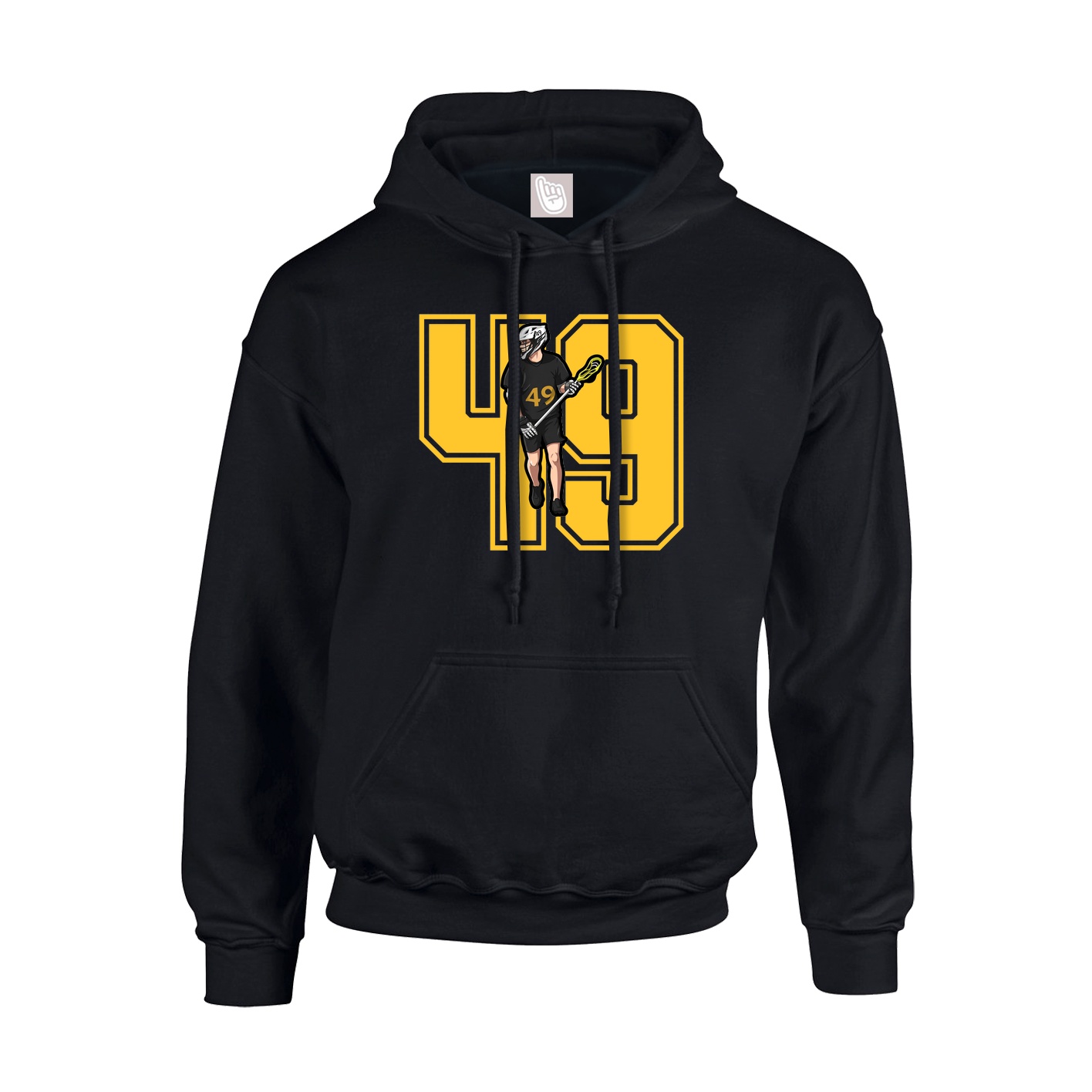 Youth Hoodie — Number in Black