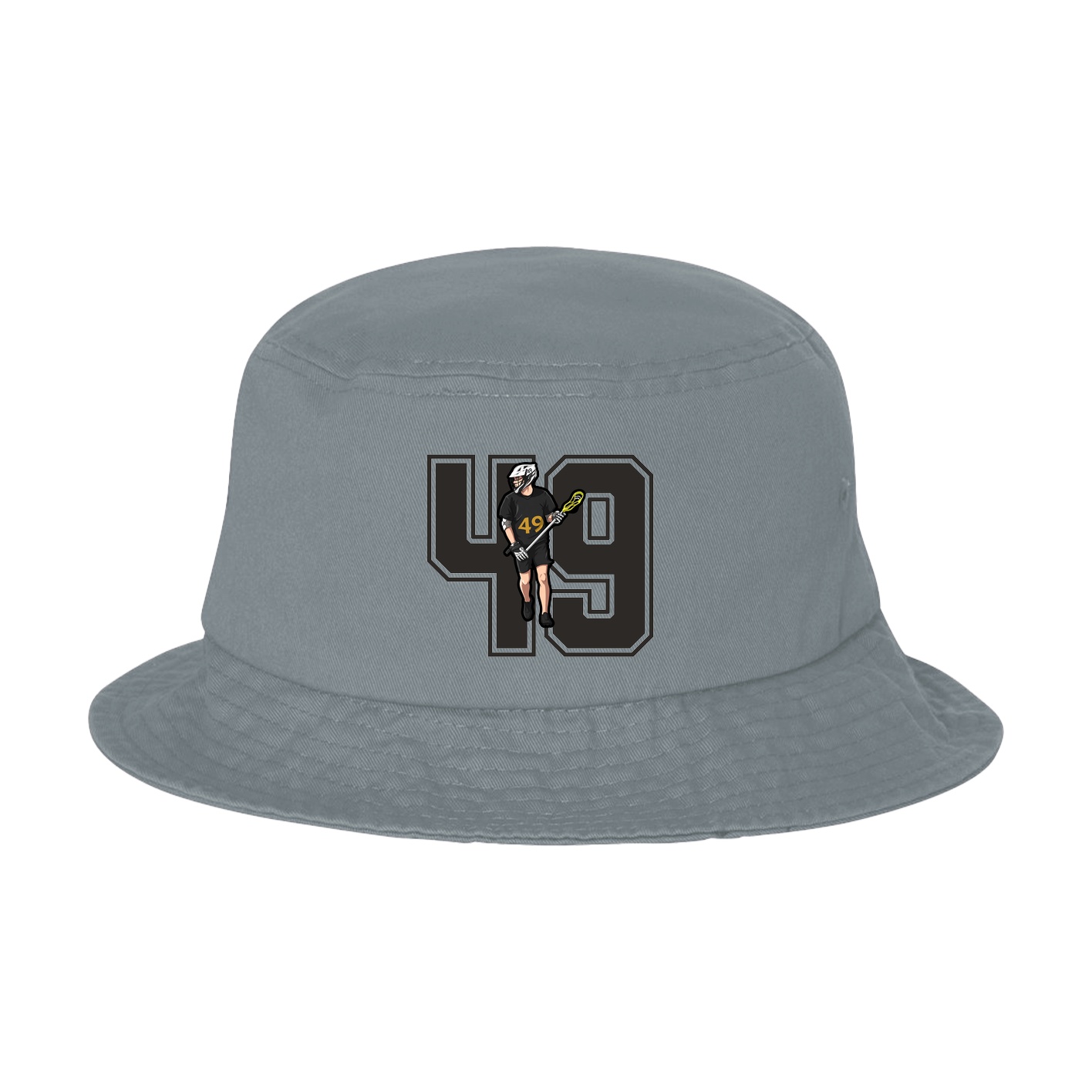 Bucket Cap — Number in Grey