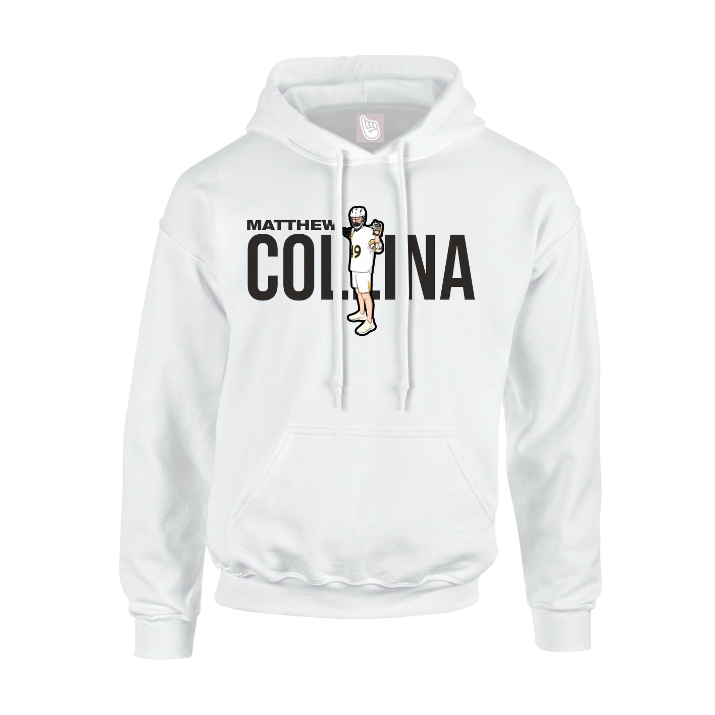 Youth Hoodie — Player Name in White