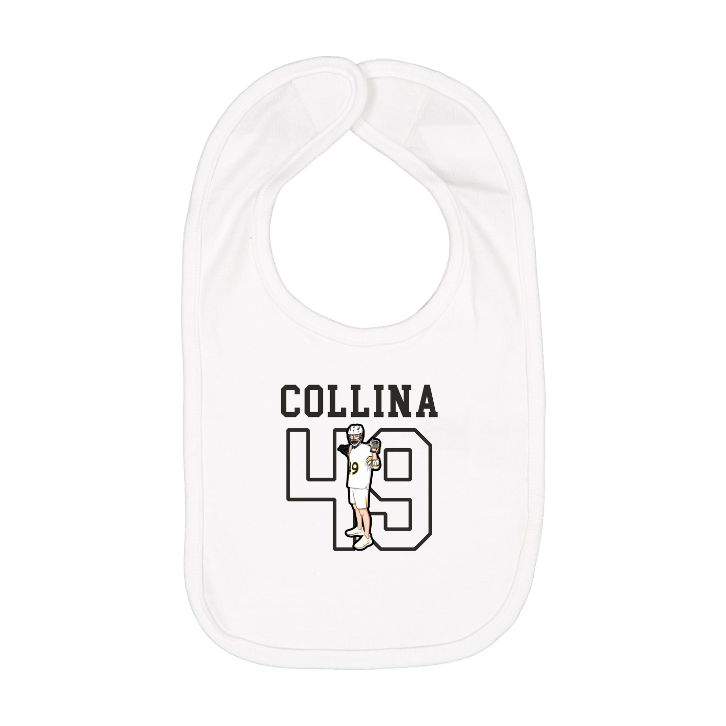 Infant Bib — Shirsey in White