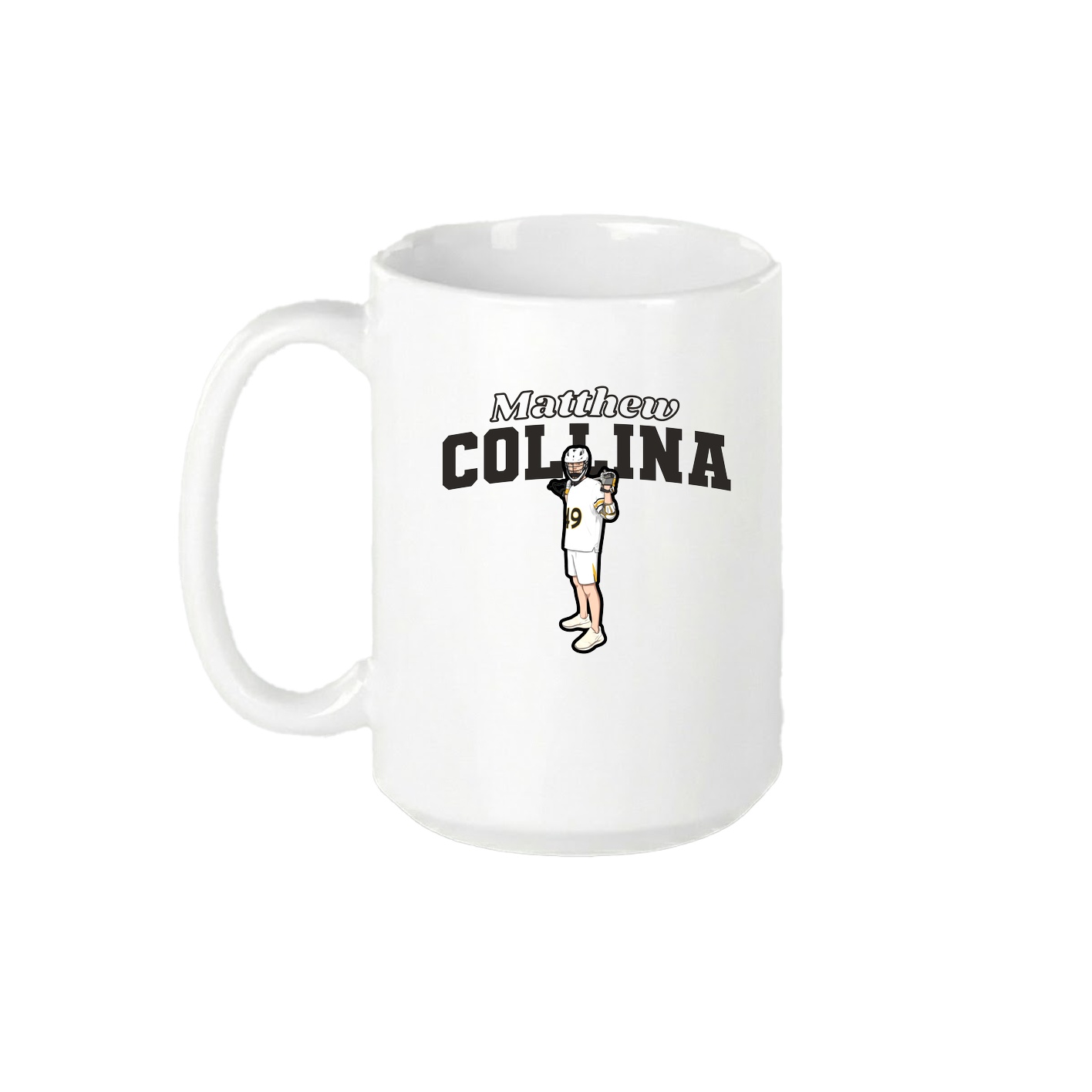 15oz Coffee Mug — Name Arch in White