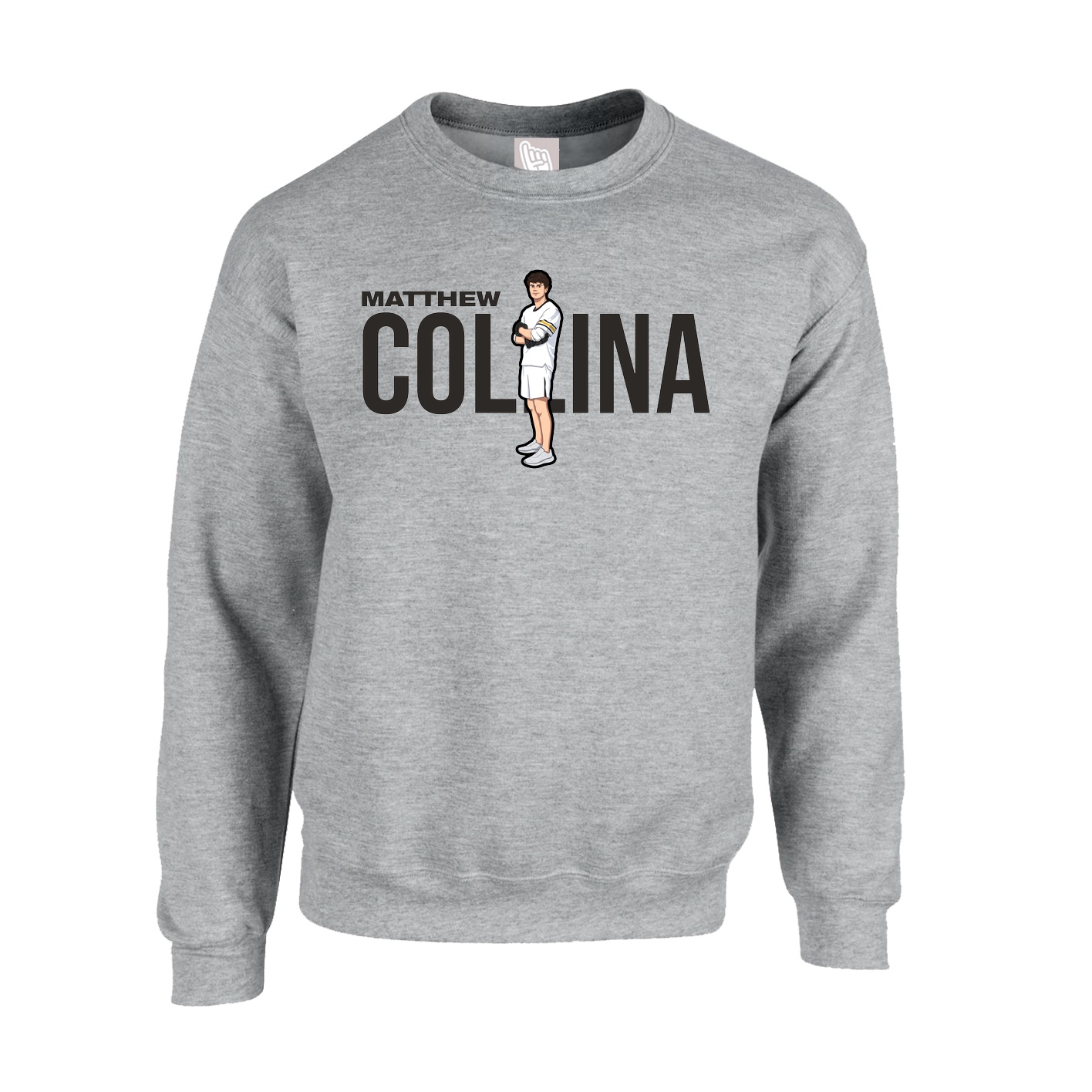 Fleece Crew — Player Name in Grey