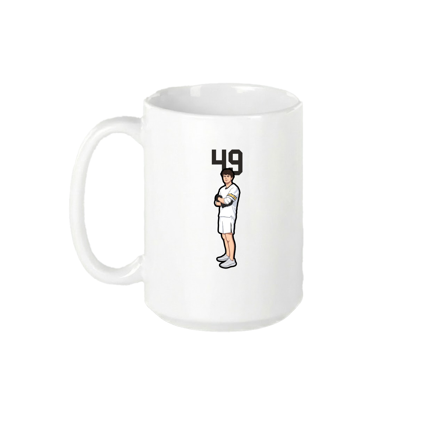 15oz Coffee Mug — Number Top in White