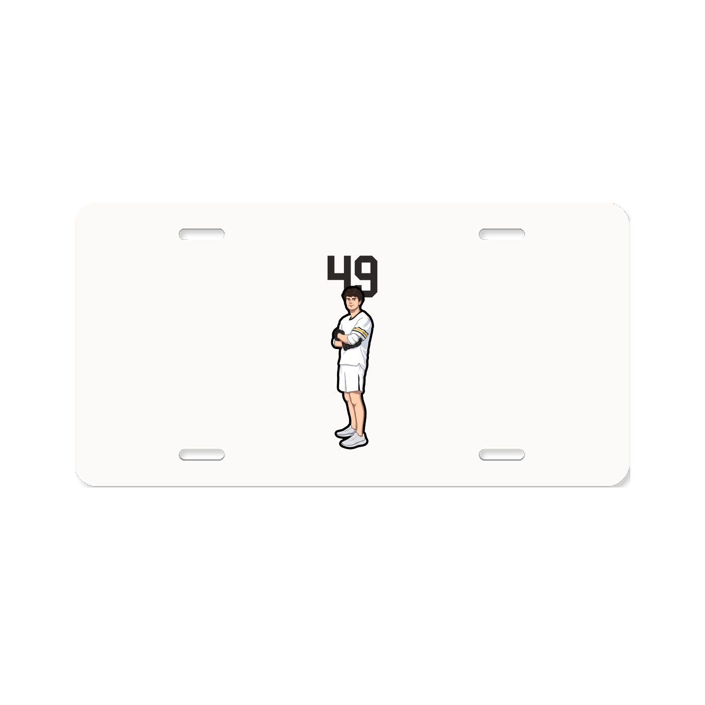 License Plate — Number Top in Classic