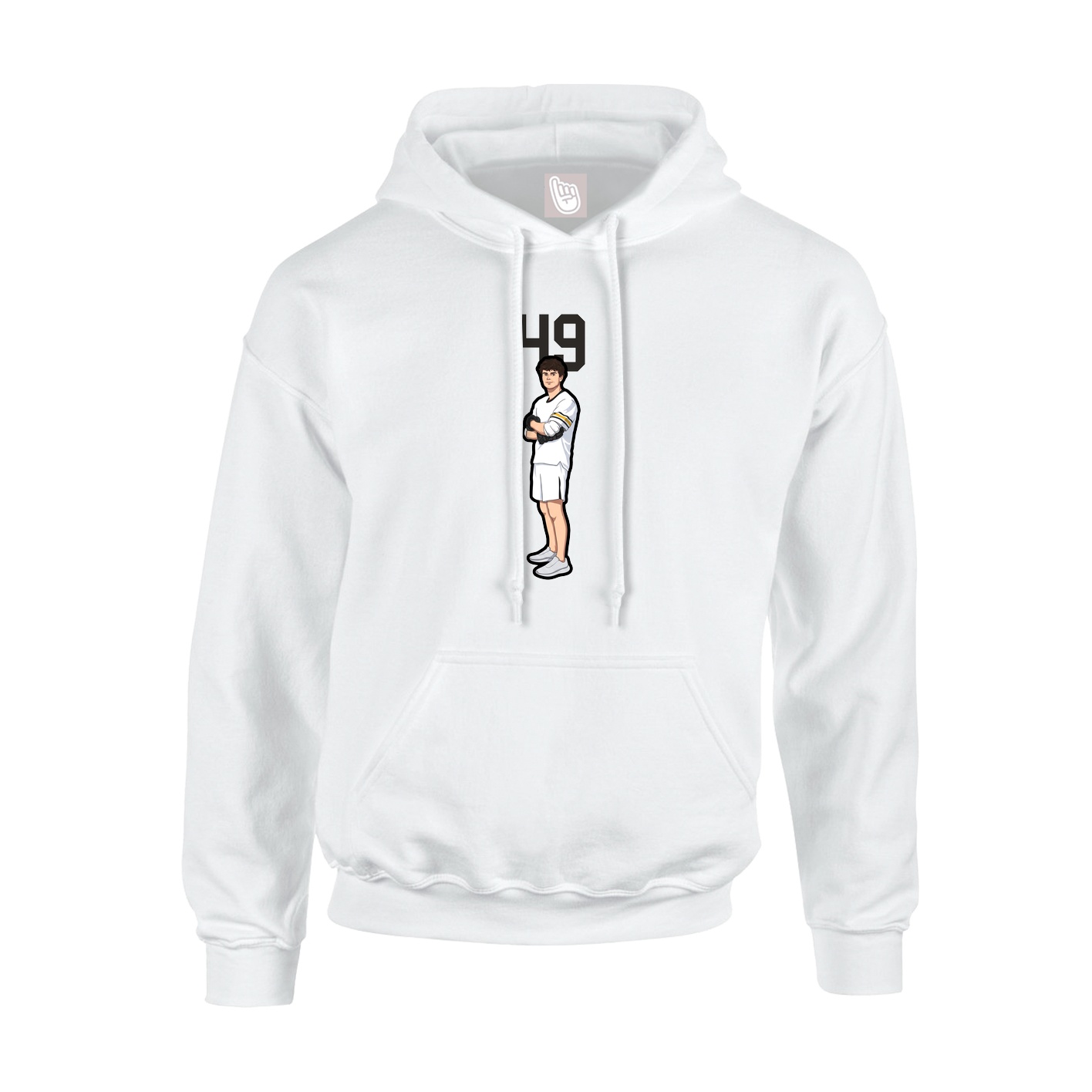 Hoodie — Number Top in White
