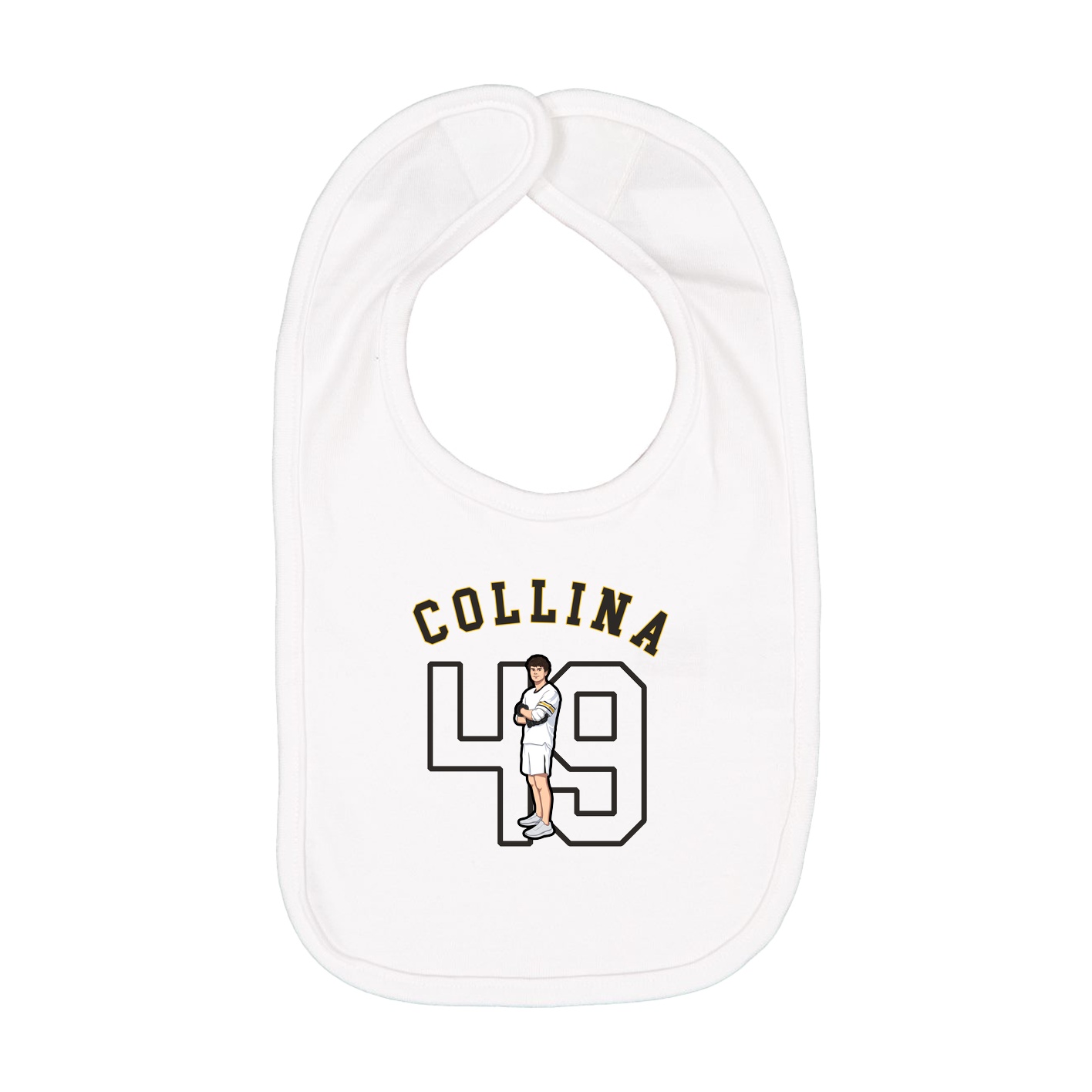 Infant Bib — Shirsey Arch in White