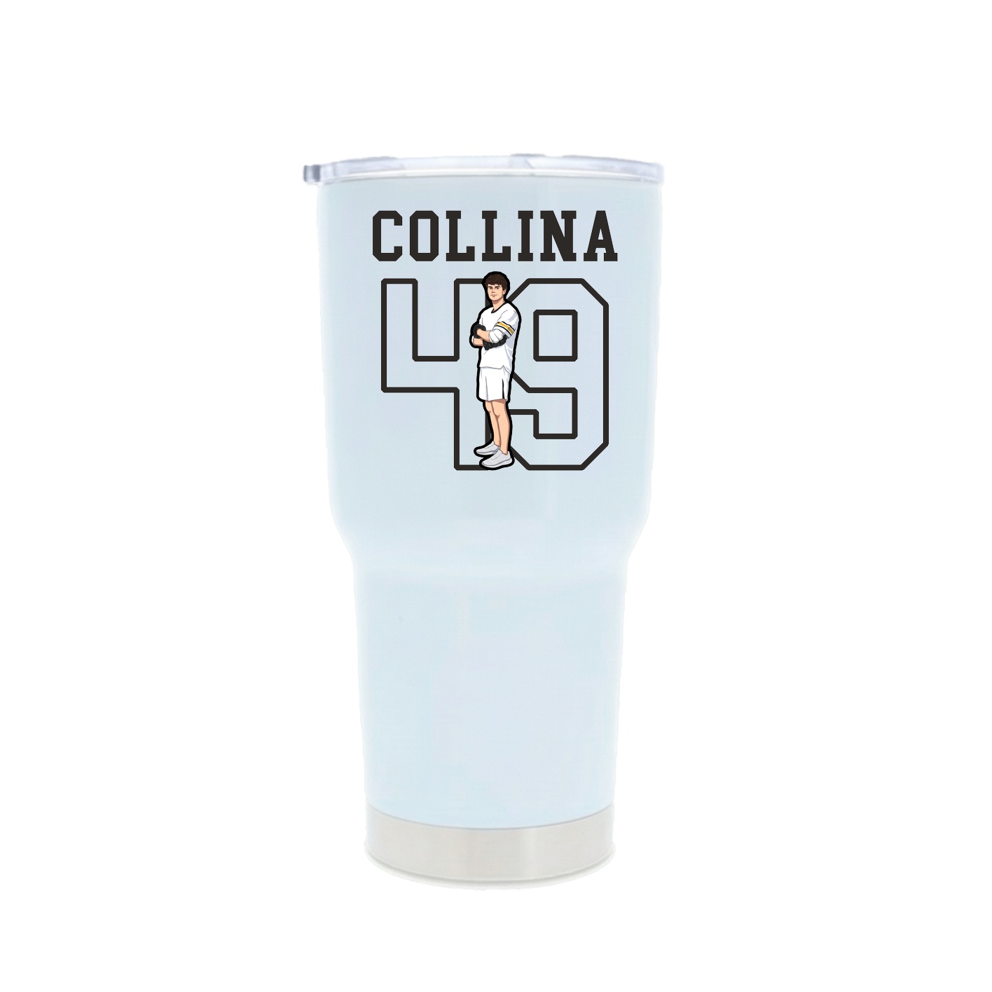30oz Stainless Steel Tumbler — Shirsey in White