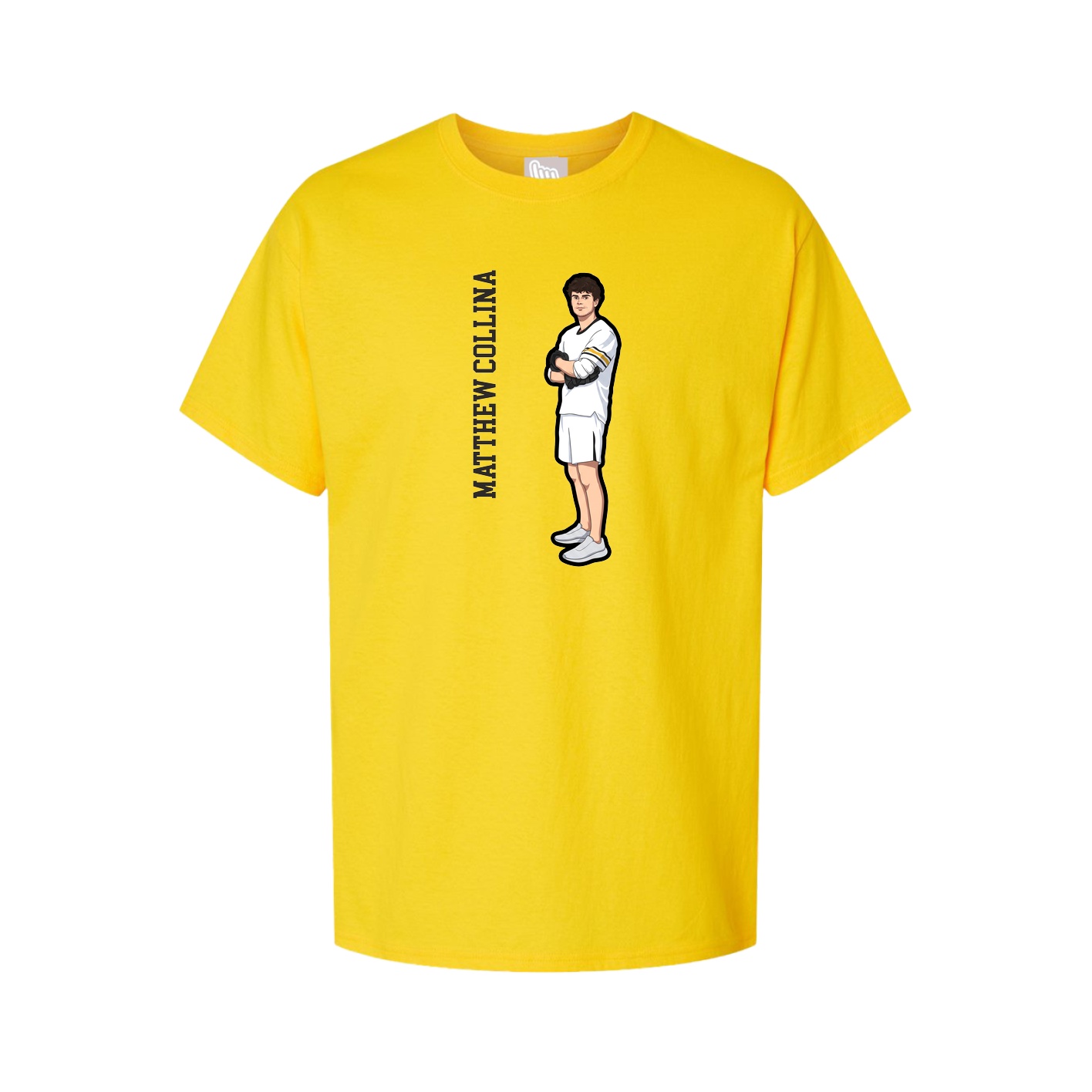 Youth Tee — Name Vertical in Gold