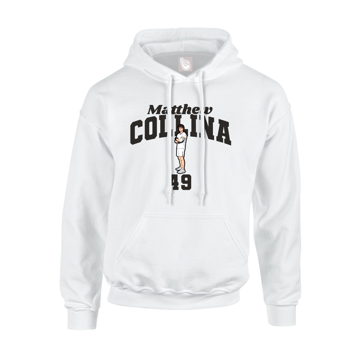 Youth Hoodie — Signature Arch in White