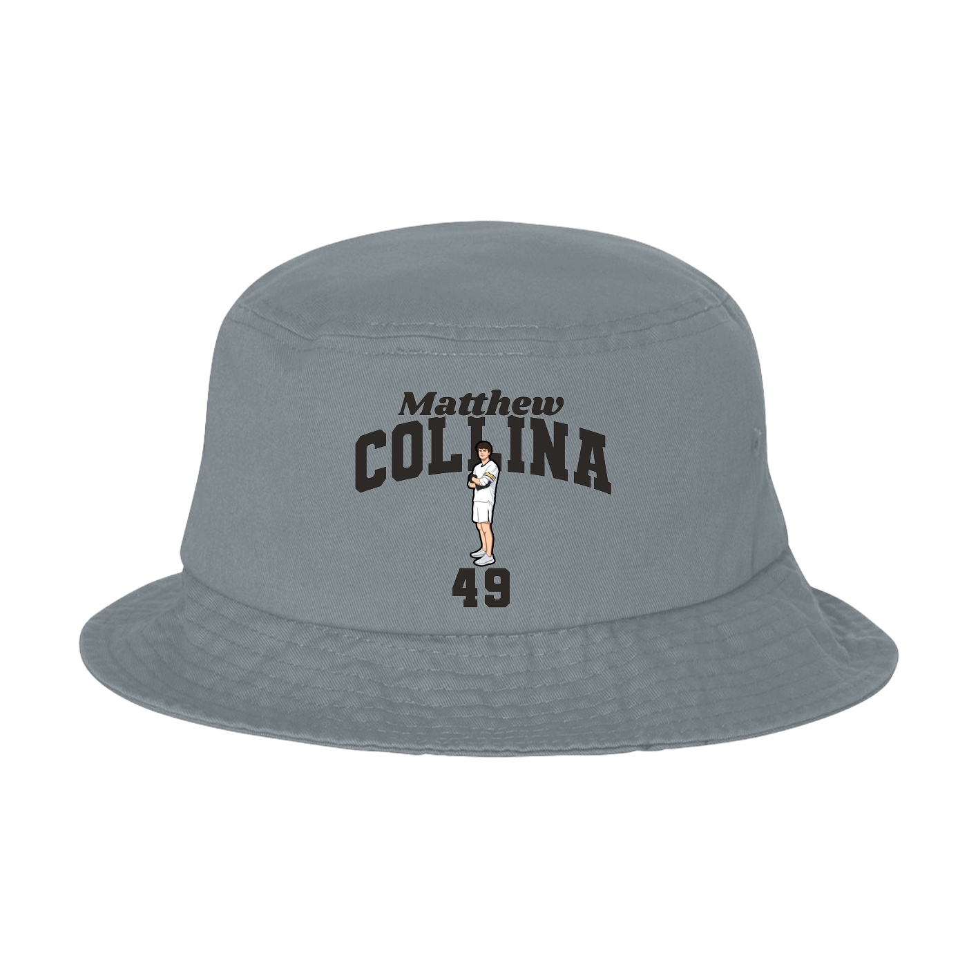 Bucket Cap — Signature Arch in Grey