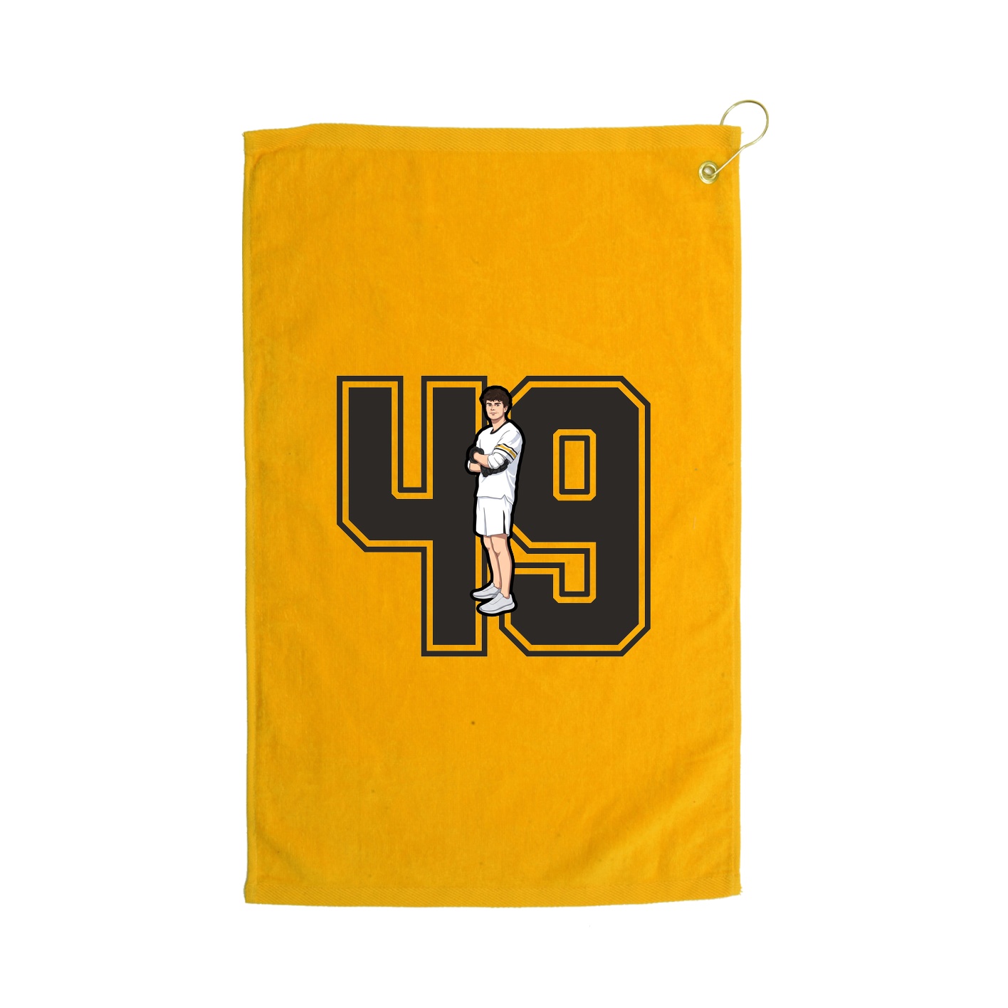 Golf Towel — Number in Gold