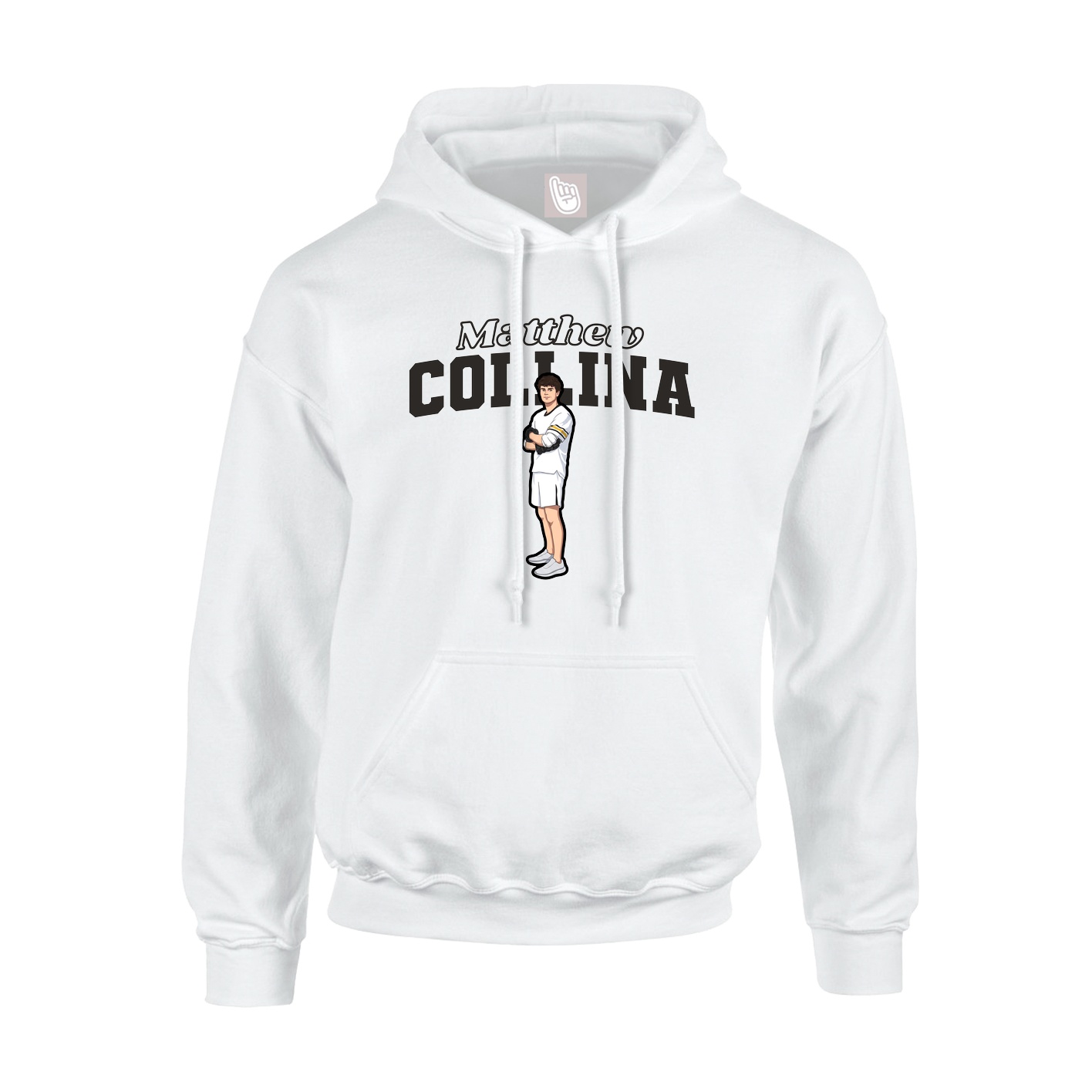 Hoodie — Name Arch in White