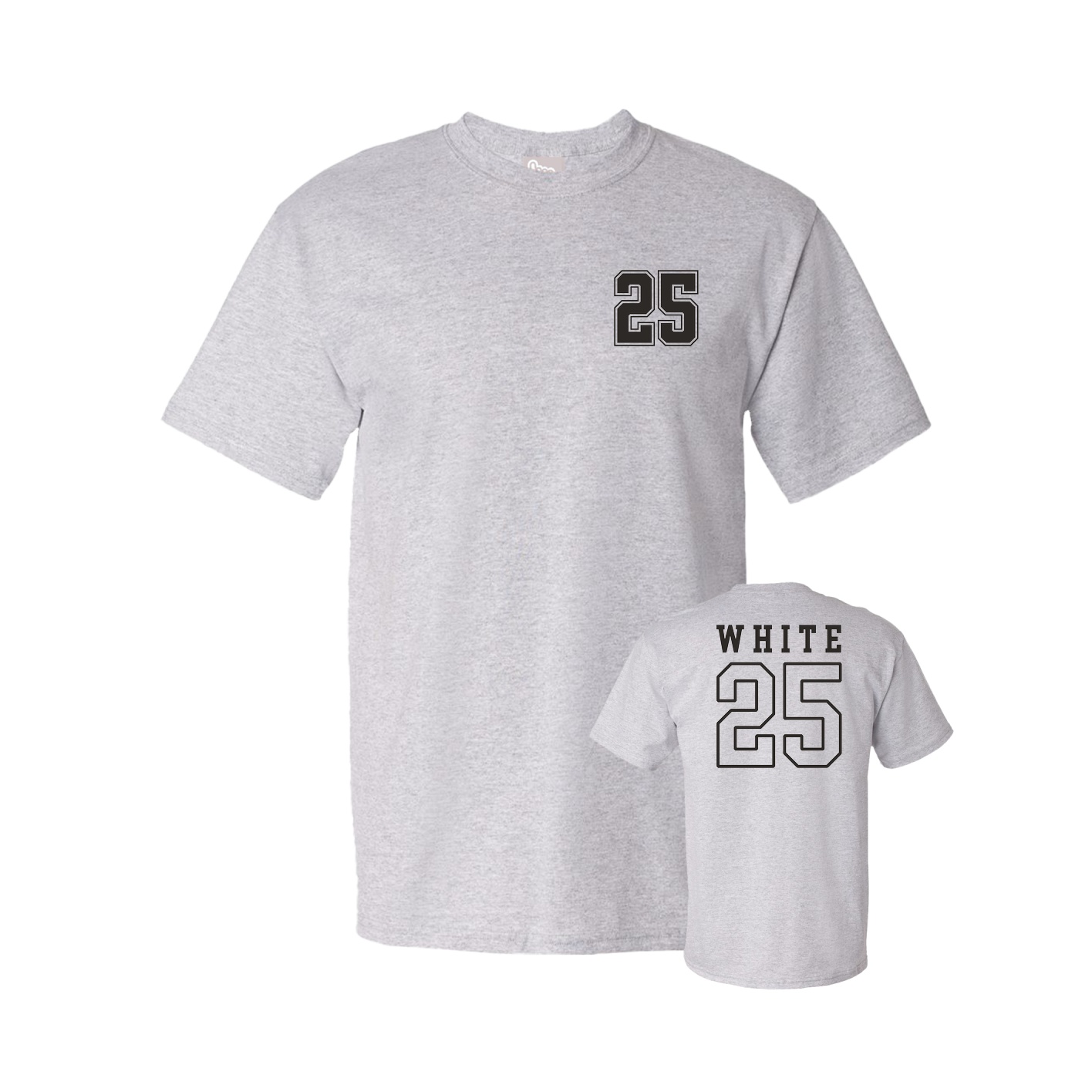 Youth Tee — Chest Back in Grey