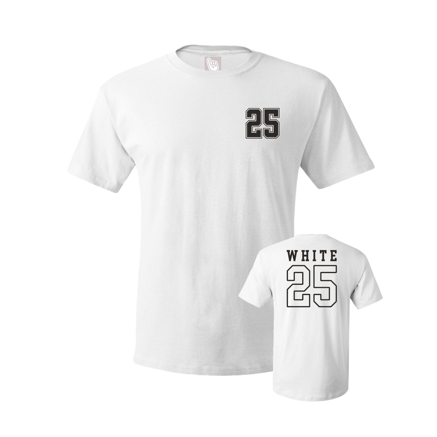 Youth Tee — Chest Back in White