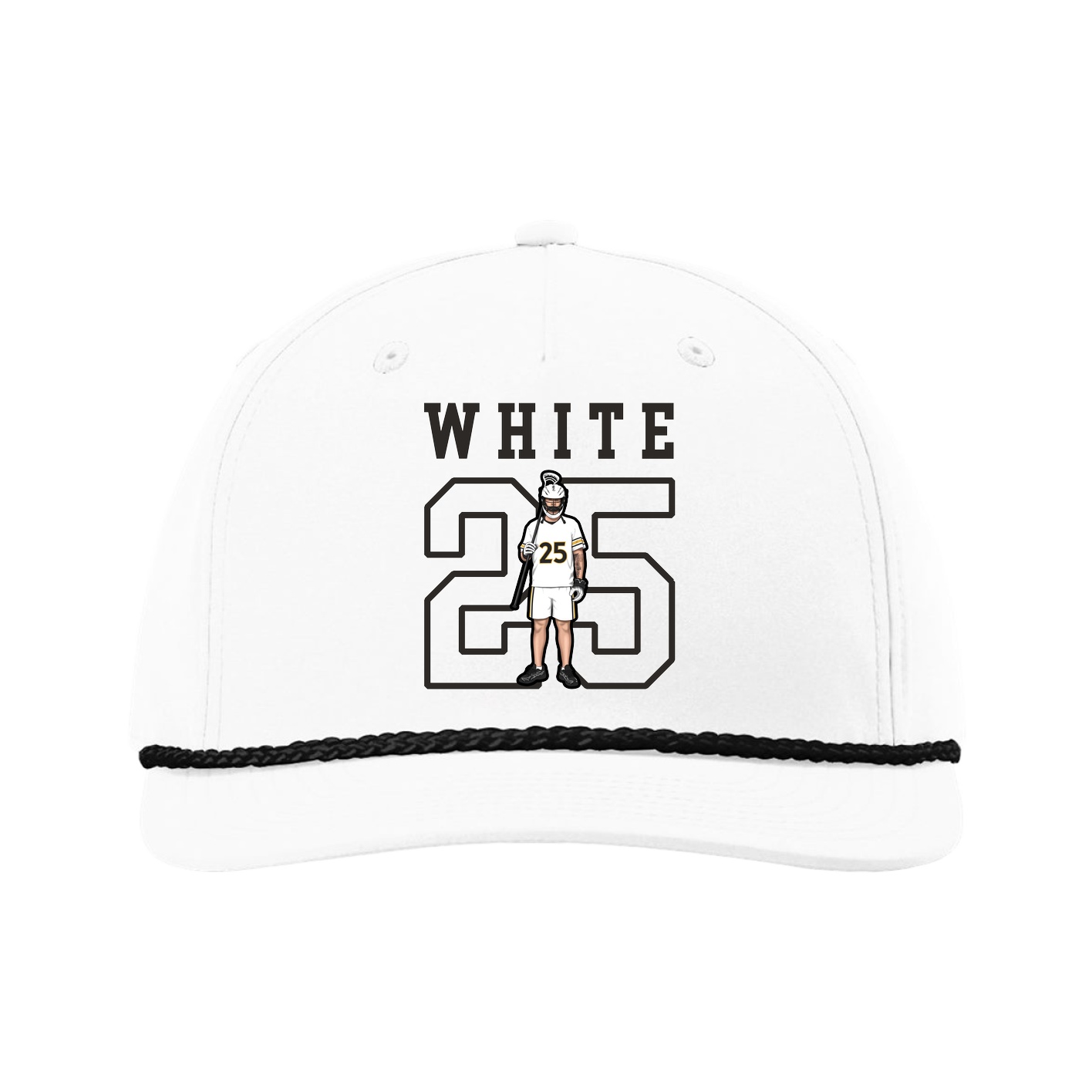 Five-Panel Classic Rope Cap — Shirsey in White