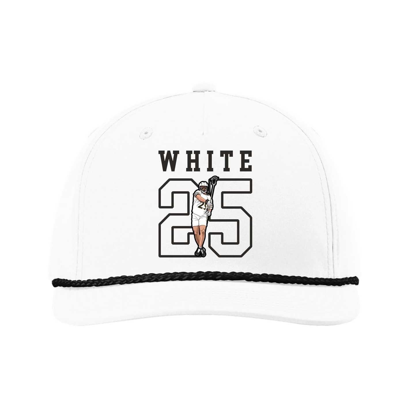 Five-Panel Classic Rope Cap — Shirsey in White