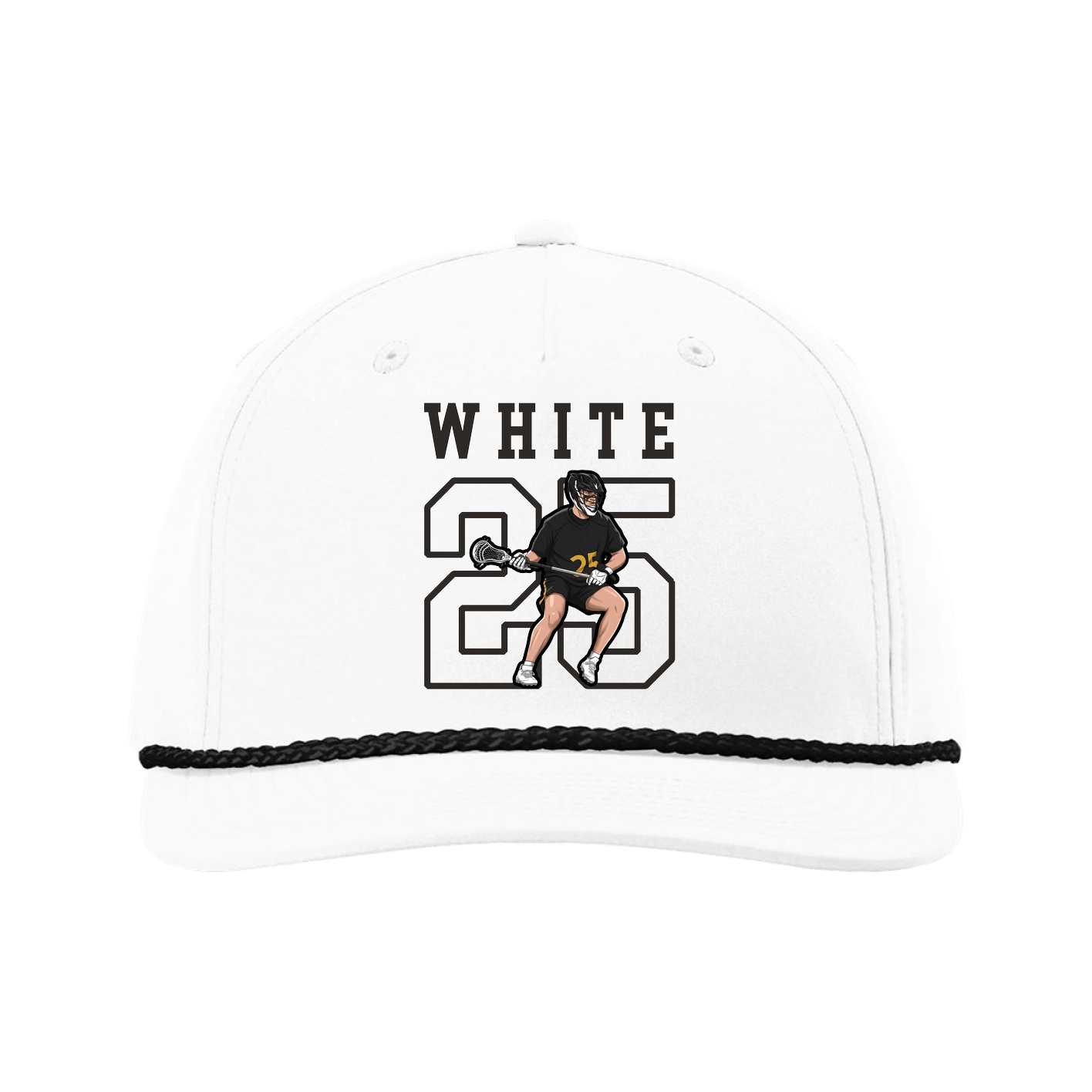 Five-Panel Classic Rope Cap — Shirsey in White