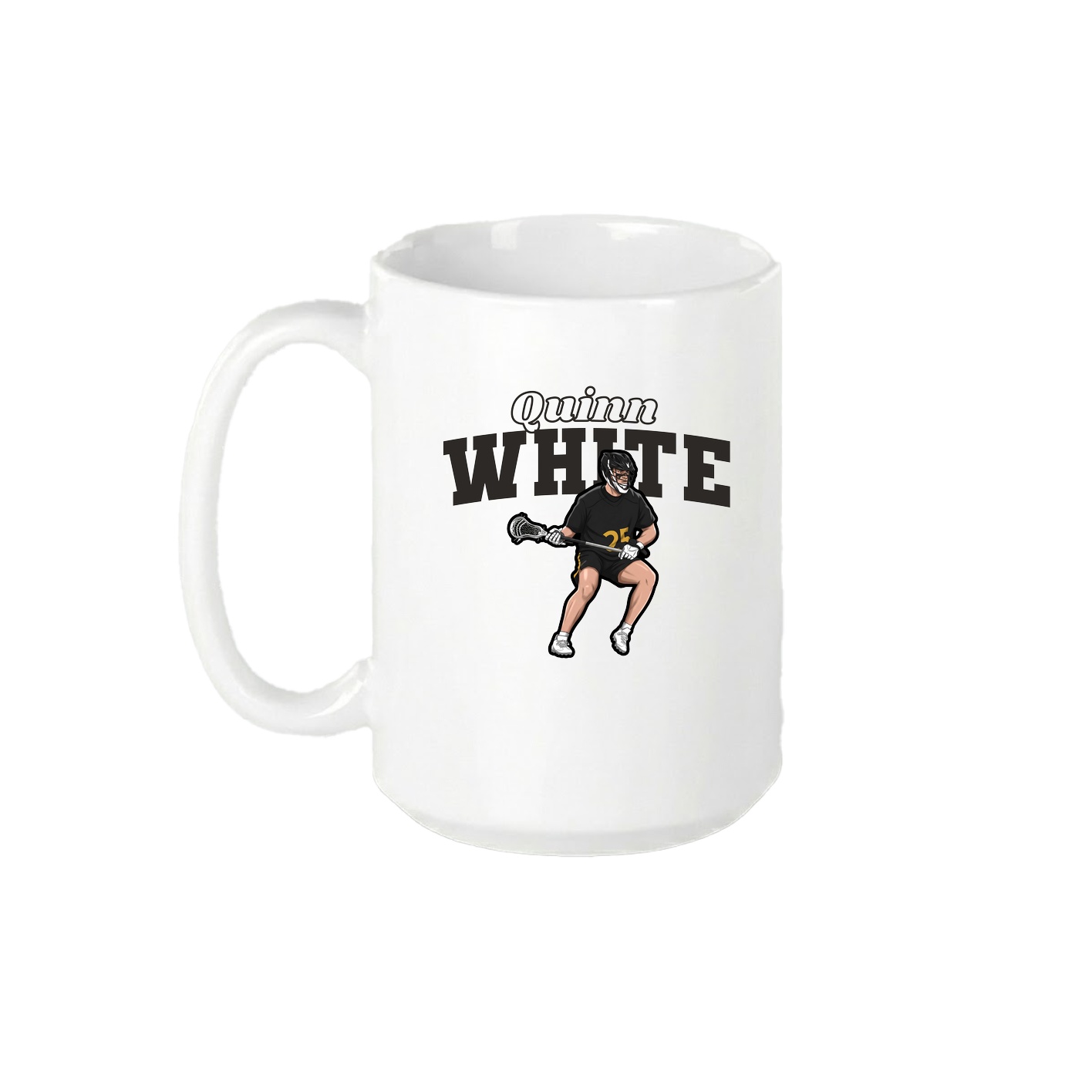 15oz Coffee Mug — Name Arch in White