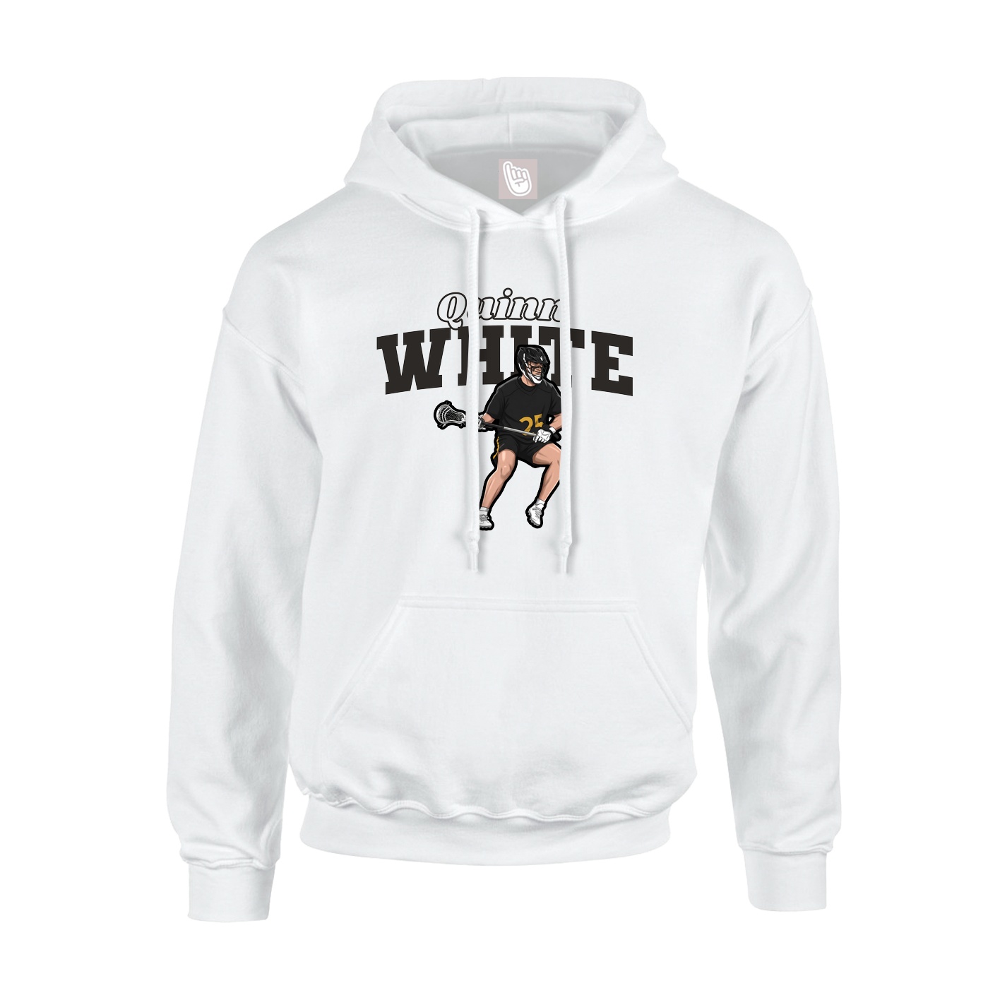 Hoodie — Name Arch in White