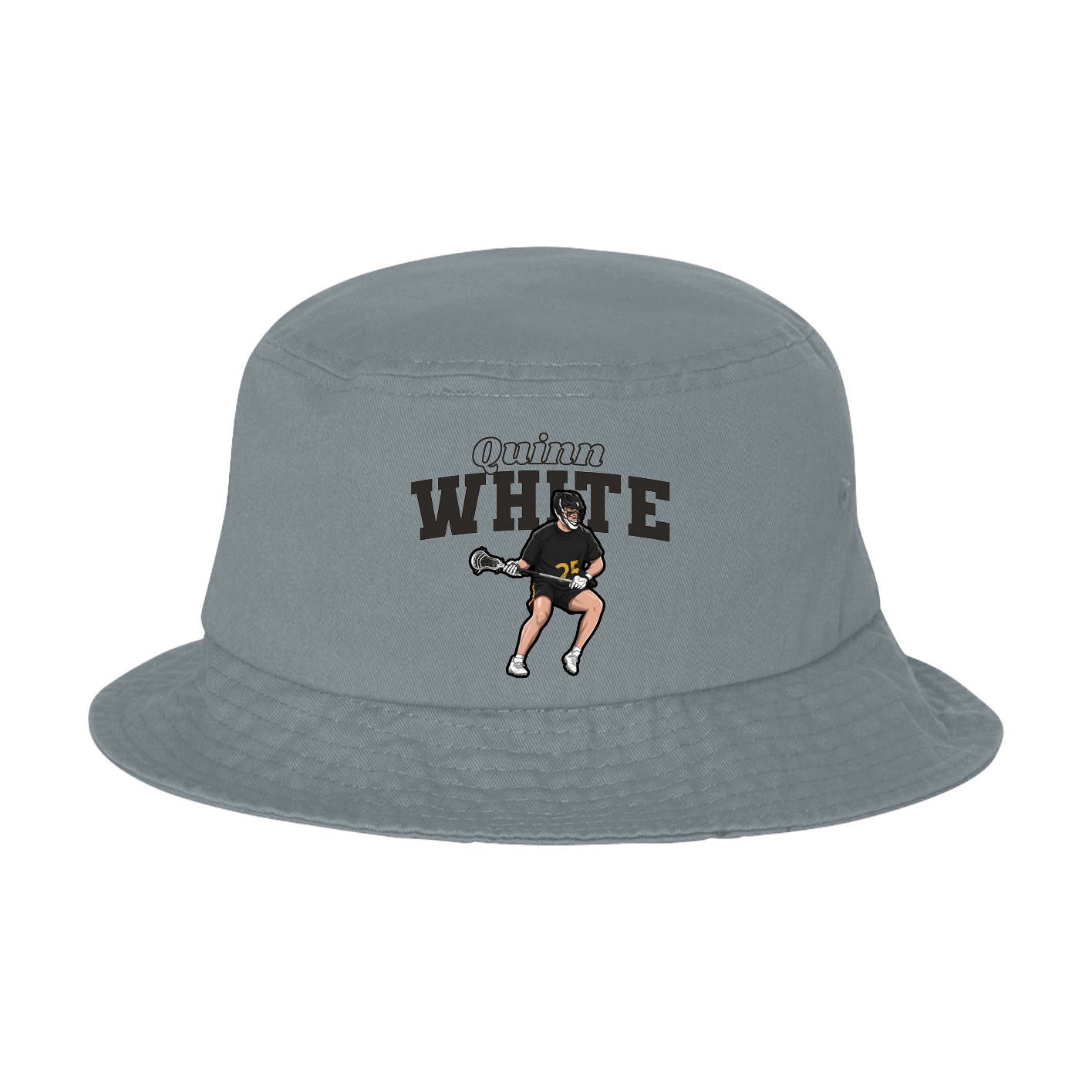 Bucket Cap — Name Arch in Grey