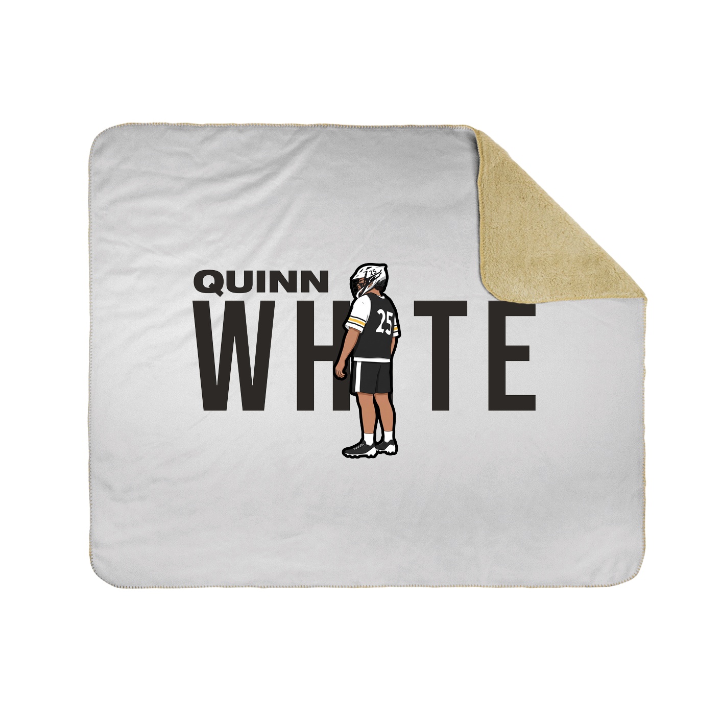 Throw Blanket — Player Name in White