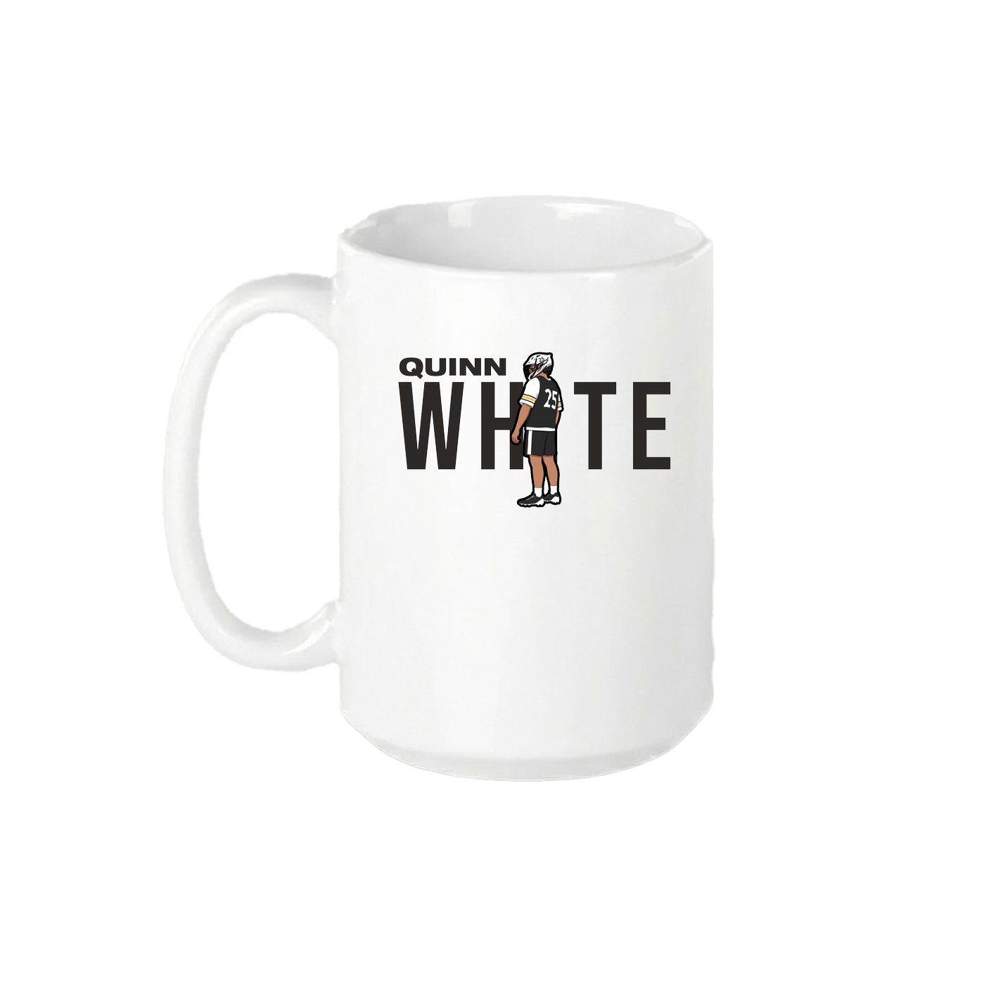 15oz Coffee Mug — Player Name in White